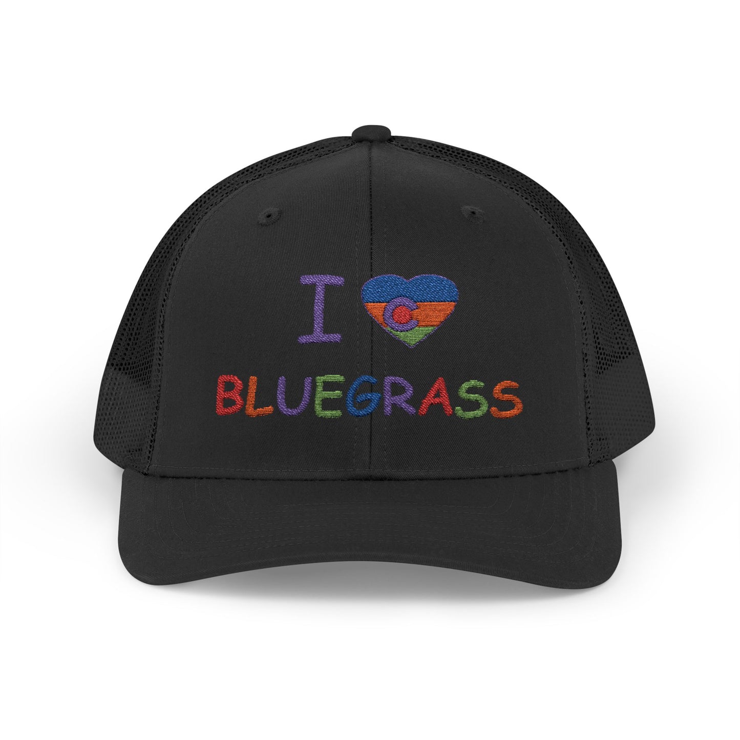 I Colorado Heart Love Bluegrass Pride Snapback Trucker Cap, Festival Hat