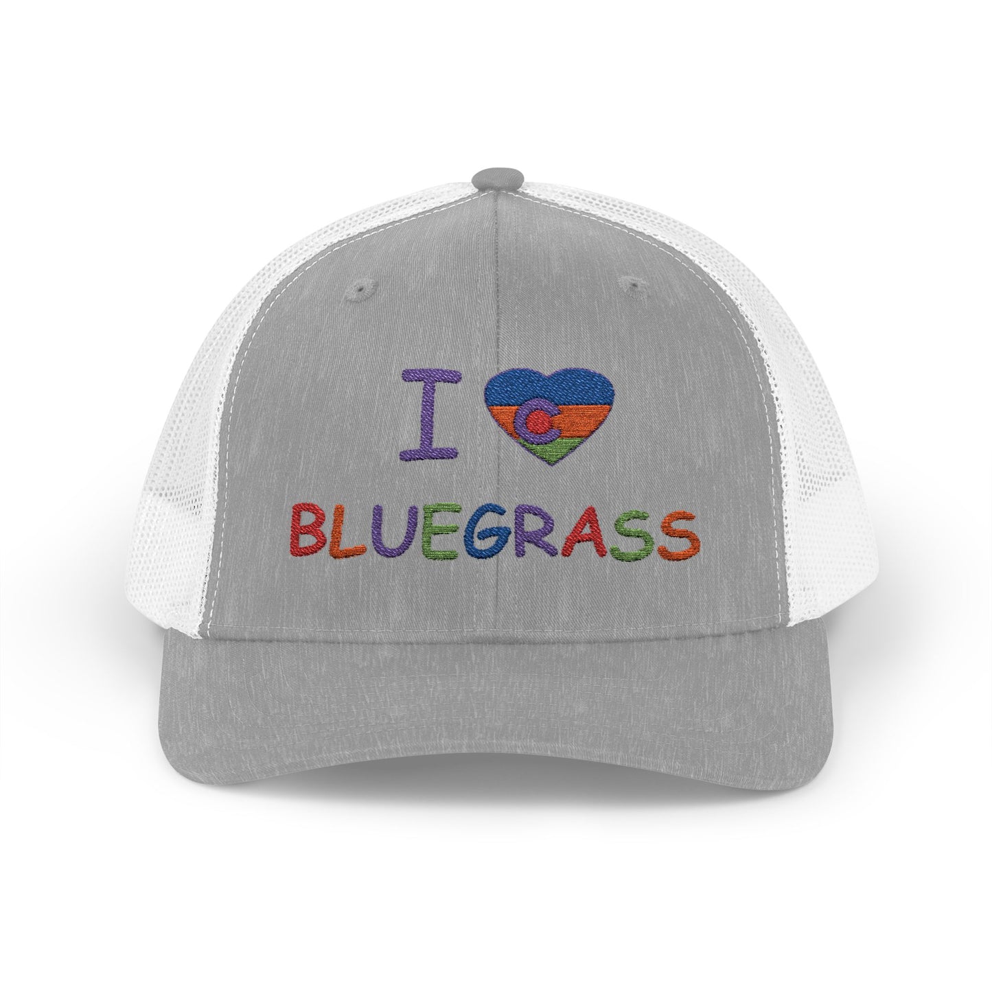 I Colorado Heart Love Bluegrass Pride Snapback Trucker Cap, Festival Hat