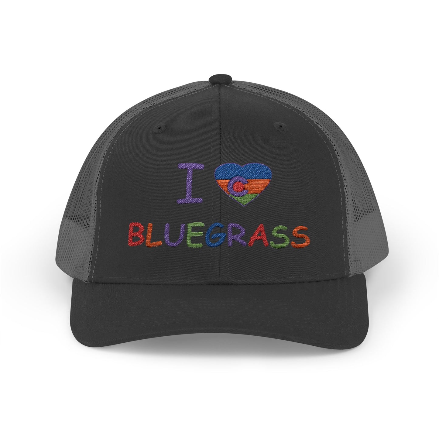 I Colorado Heart Love Bluegrass Pride Snapback Trucker Cap, Festival Hat