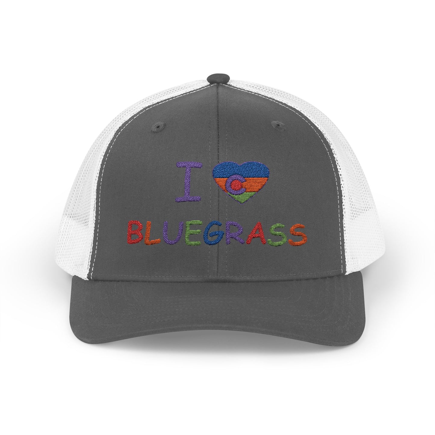 I Colorado Heart Love Bluegrass Pride Snapback Trucker Cap, Festival Hat