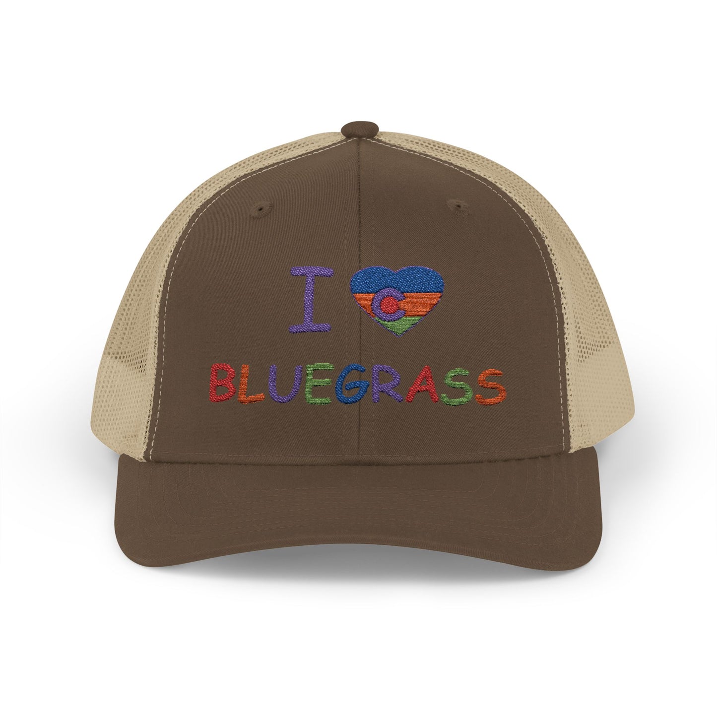 I Colorado Heart Love Bluegrass Pride Snapback Trucker Cap, Festival Hat
