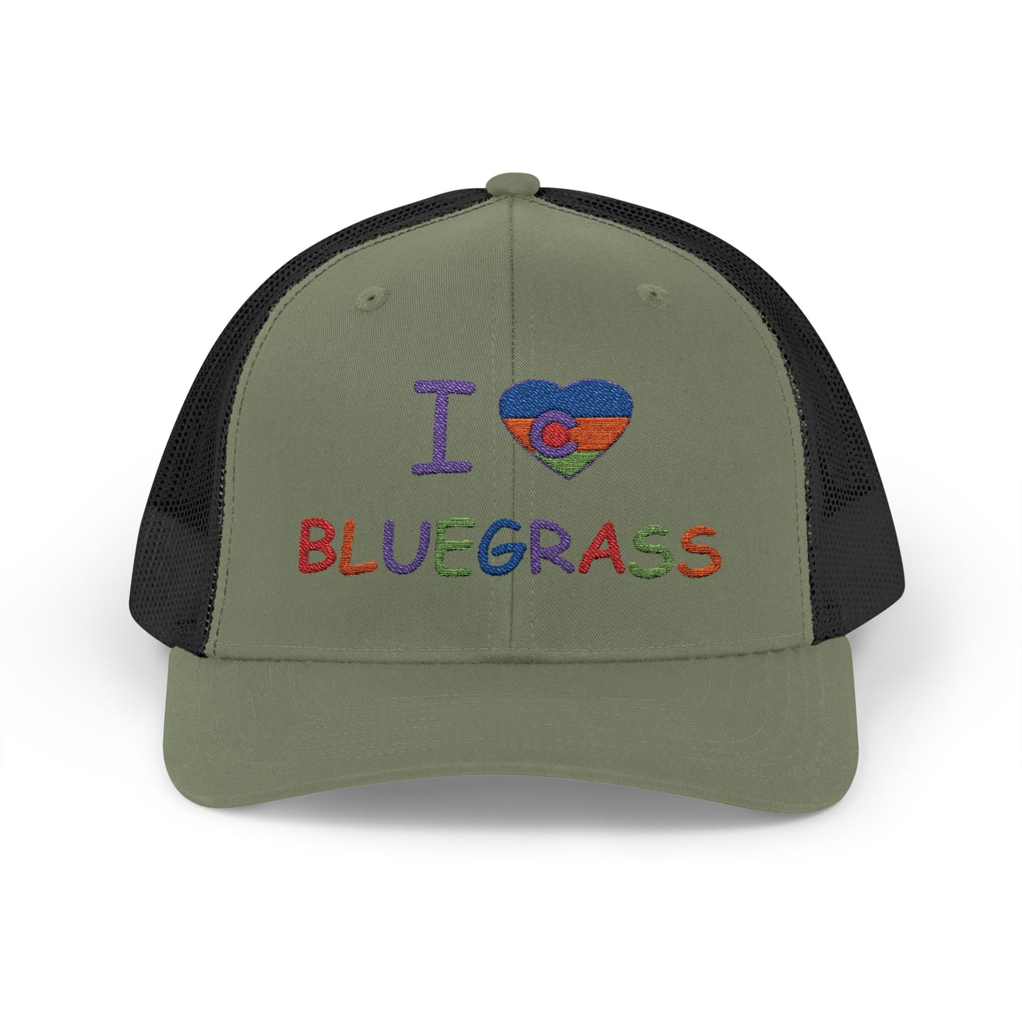 I Colorado Heart Love Bluegrass Pride Snapback Trucker Cap, Festival Hat