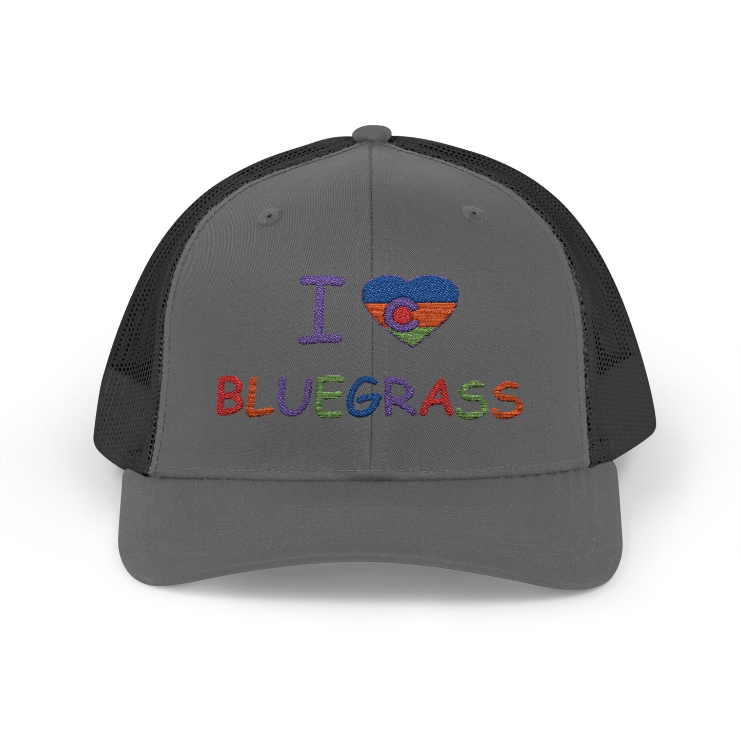 I Colorado Heart Love Bluegrass Pride Snapback Trucker Cap, Festival Hat