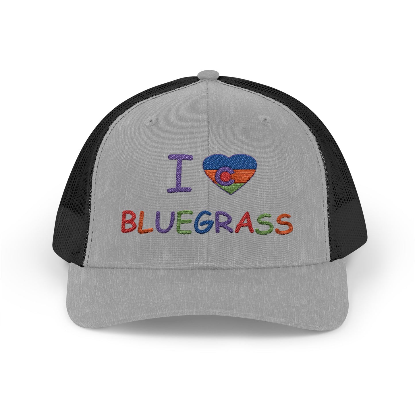 I Colorado Heart Love Bluegrass Pride Snapback Trucker Cap, Festival Hat