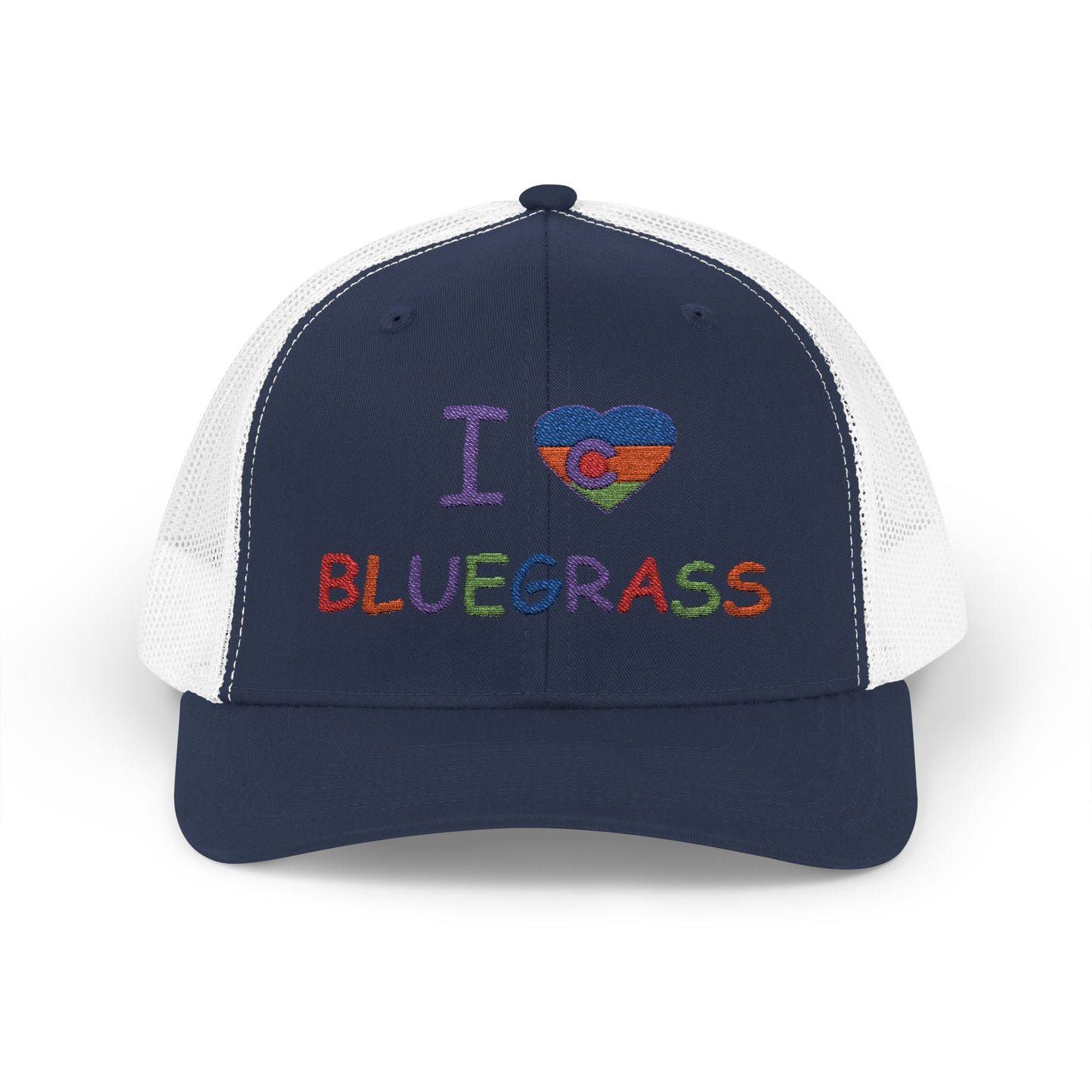 I Colorado Heart Love Bluegrass Pride Snapback Trucker Cap, Festival Hat