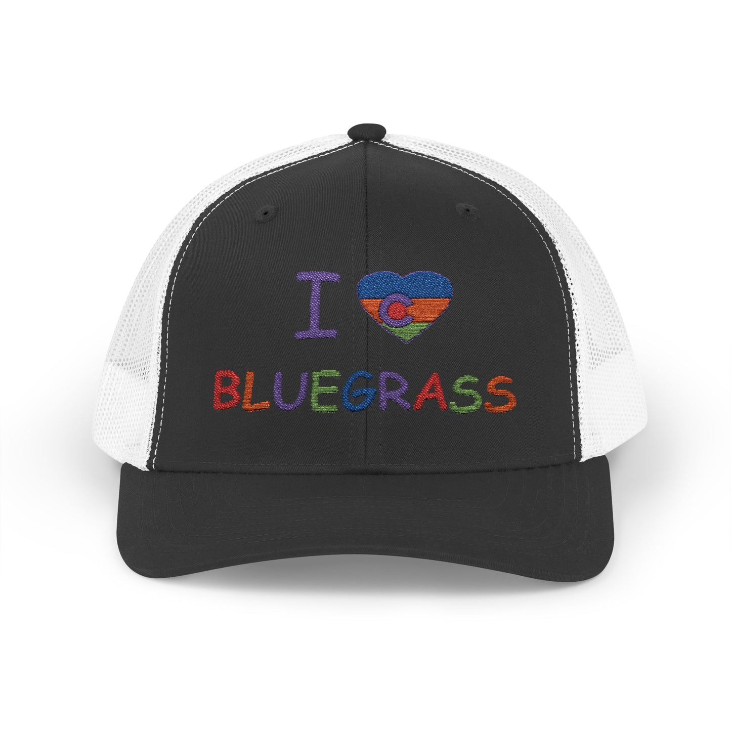 I Colorado Heart Love Bluegrass Pride Snapback Trucker Cap, Festival Hat