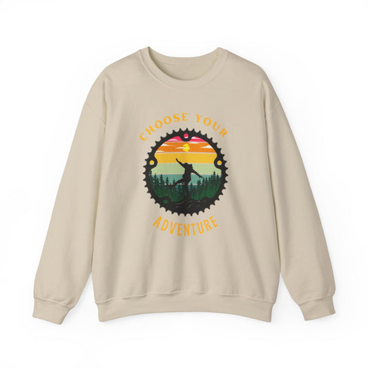 Choose Your Adventure Unisex Heavy Blend™ Crewneck Sweatshirt, Hiking Sweatshirt, Nature Lover Gift, Adventure Racing