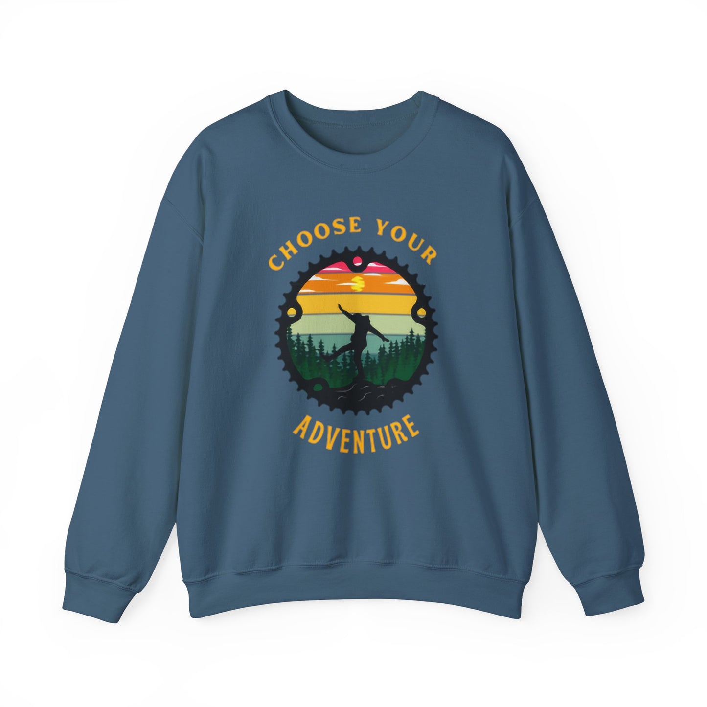 Choose Your Adventure Unisex Heavy Blend™ Crewneck Sweatshirt, Hiking Sweatshirt, Nature Lover Gift, Adventure Racing