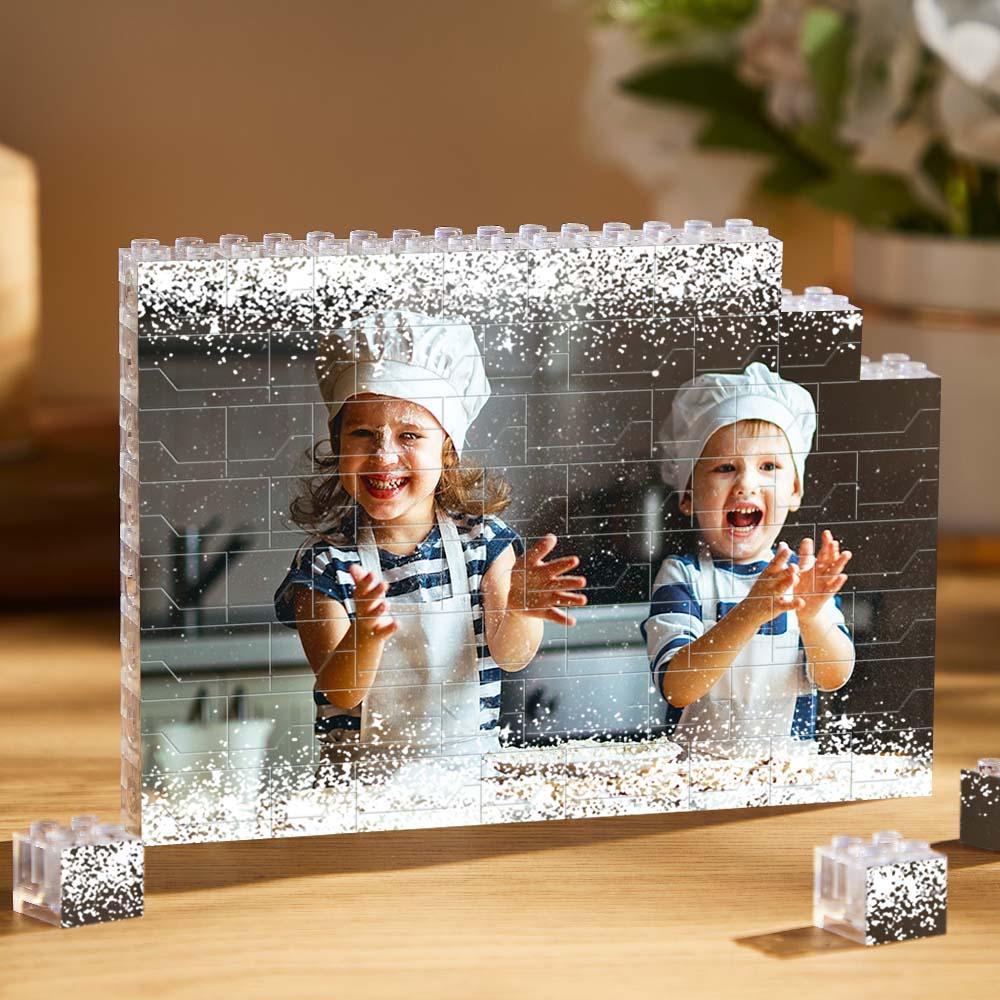 Custom LED Light, White Building Brick, Light Up Photo Block, Custom Gift, Personalized Gift