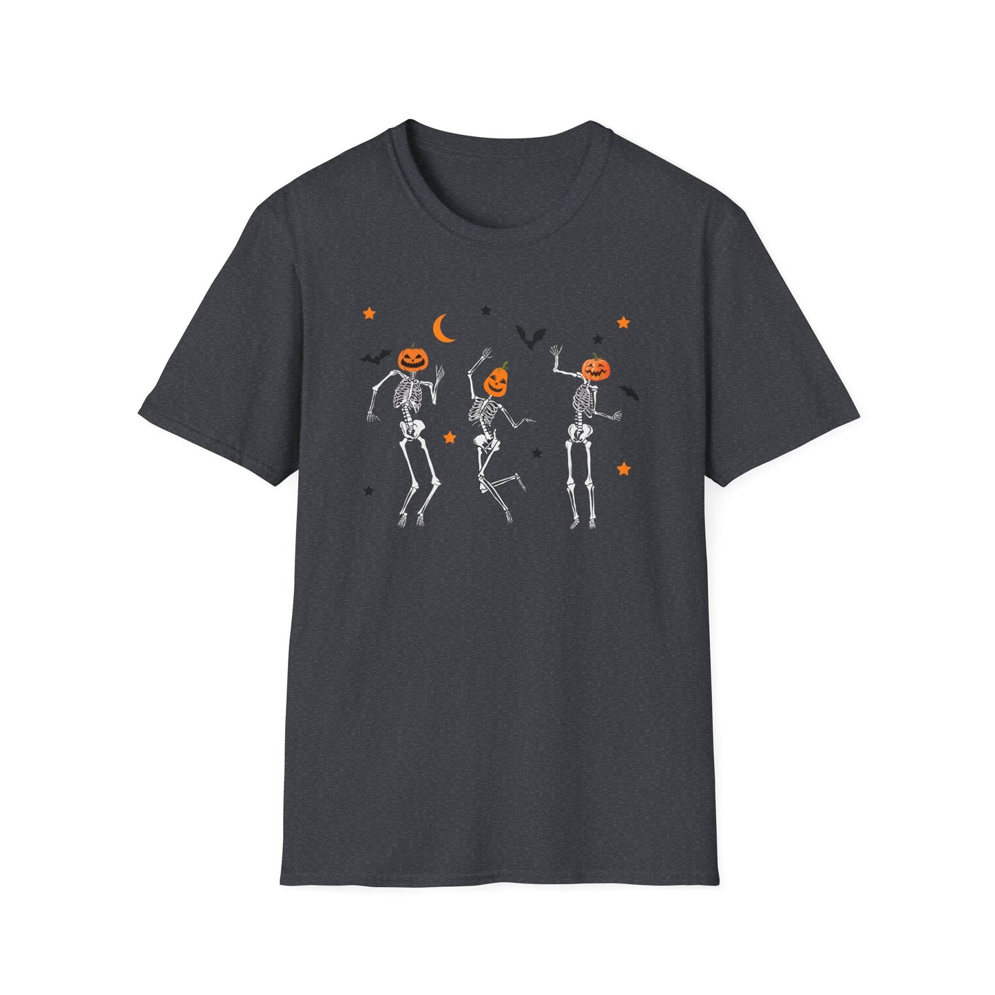 Dancing Skeleton Pumpkin Face Shirt, Unisex T-Shirt, Womens Halloween Shirt, Cute Fall Shirt, Spooky T-shirt