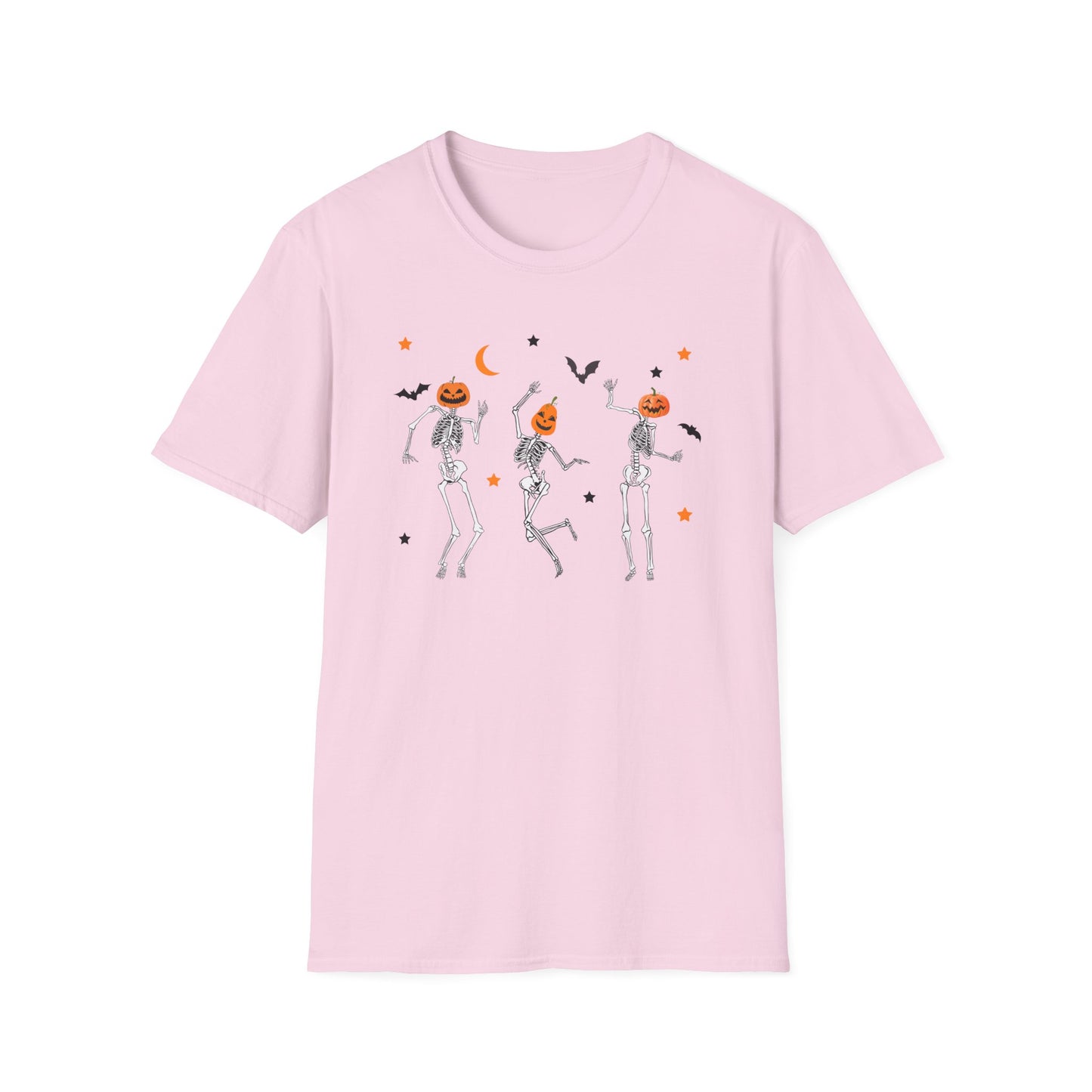 Dancing Skeleton Pumpkin Face Shirt, Unisex T-Shirt, Womens Halloween Shirt, Cute Fall Shirt, Spooky T-shirt