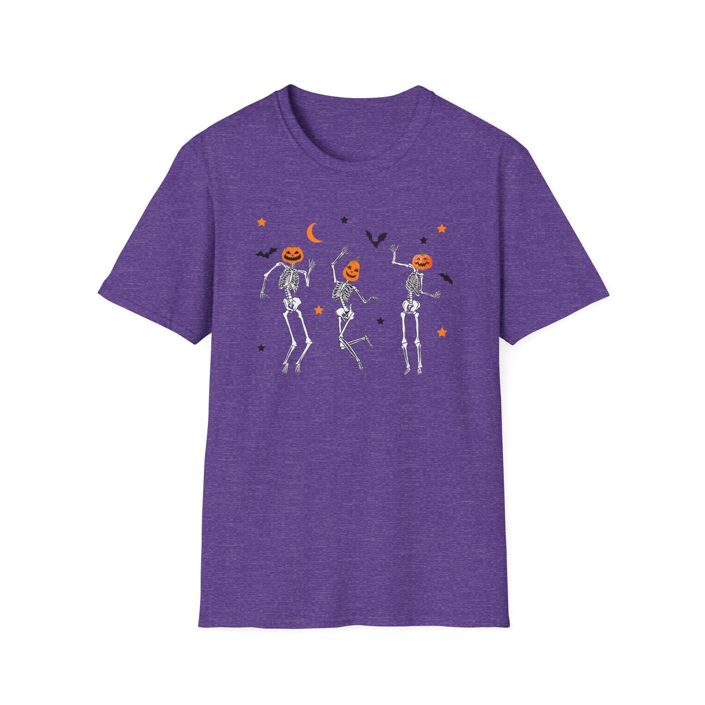 Dancing Skeleton Pumpkin Face Shirt, Unisex T-Shirt, Womens Halloween Shirt, Cute Fall Shirt, Spooky T-shirt