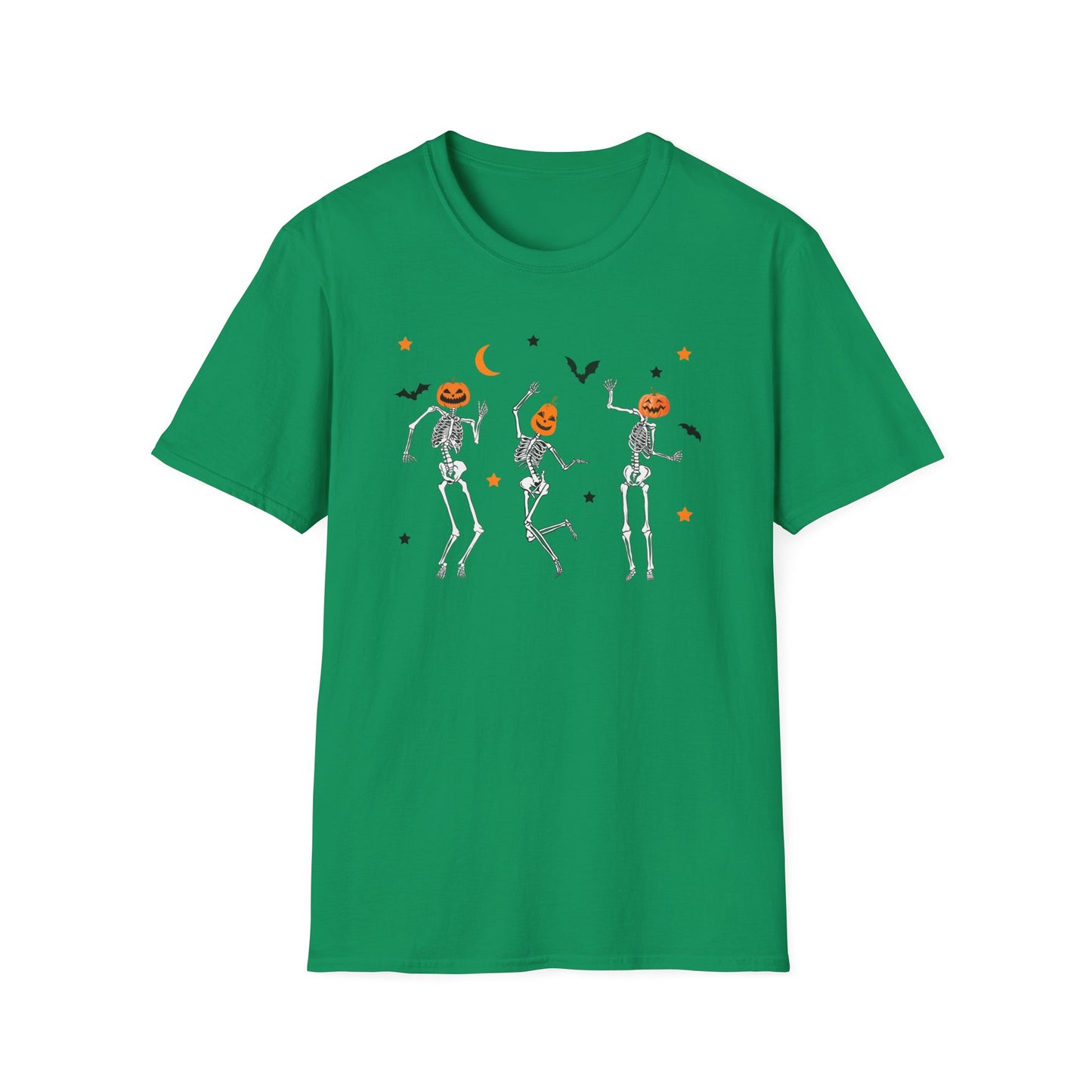 Dancing Skeleton Pumpkin Face Shirt, Unisex T-Shirt, Womens Halloween Shirt, Cute Fall Shirt, Spooky T-shirt