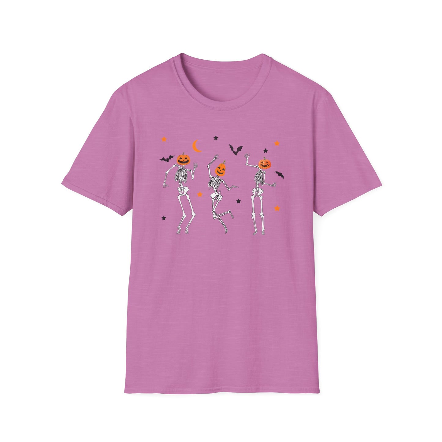 Dancing Skeleton Pumpkin Face Shirt, Unisex T-Shirt, Womens Halloween Shirt, Cute Fall Shirt, Spooky T-shirt