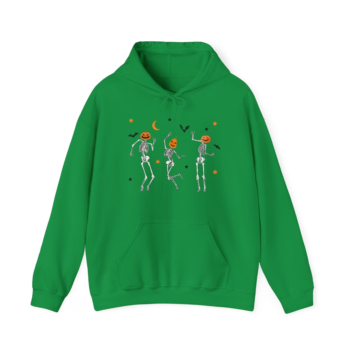 Dancing Skeleton Pumpkin Face Unisex Heavy Blend™ Hoodie Sweatshirt, Womens Halloween Hoodie, Cute Fall Shirt, Spooky Sweatshirt