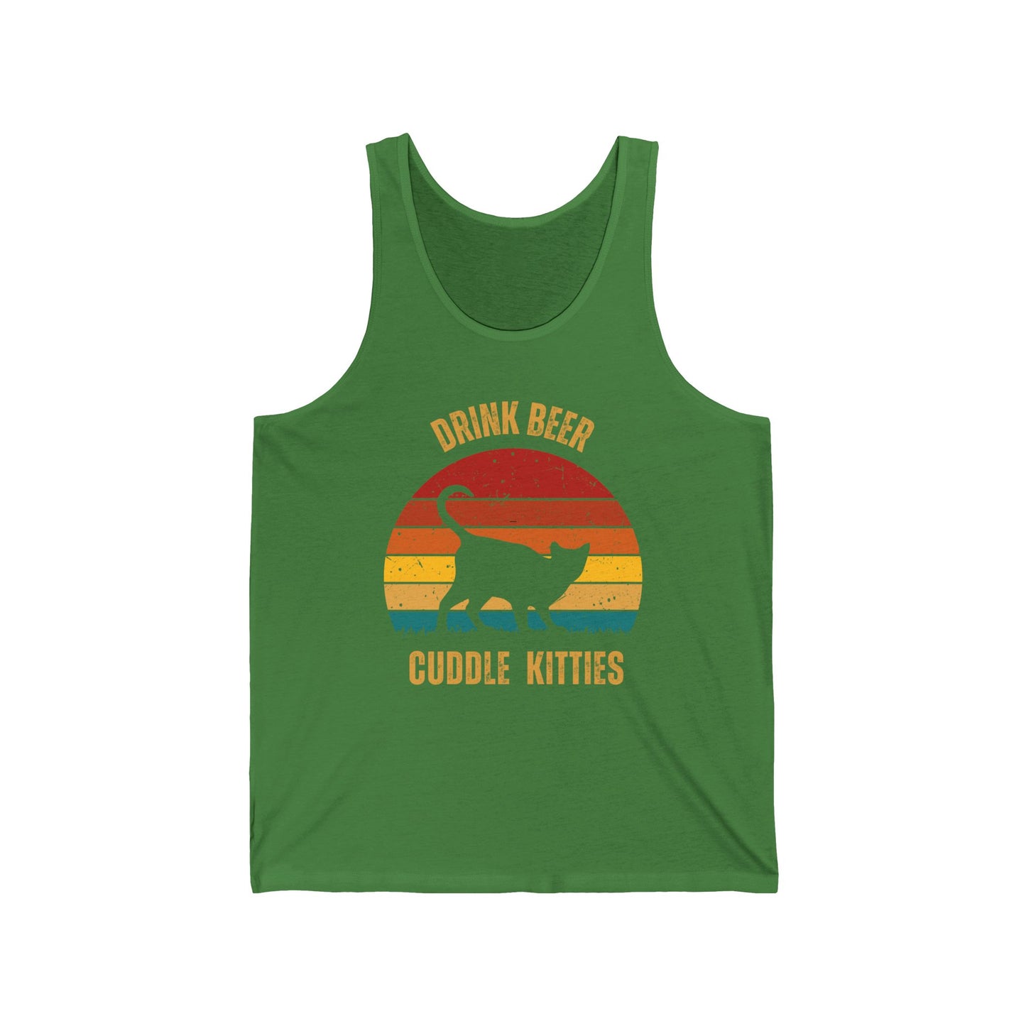 Drink Beer Cuddle Kitties Unisex Jersey Tank , Funny Cat Shirt, Cat Lover Gift, Cat Tank Top, Cats, Momma cat Gift, Dad Gift