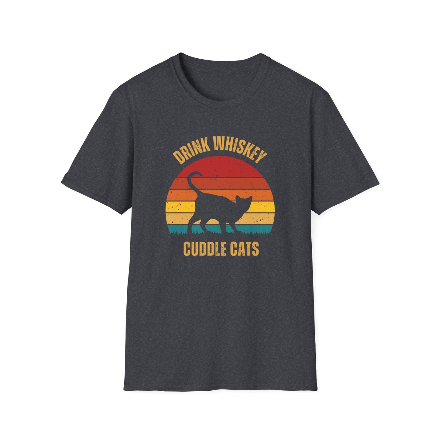 Drink Whiskey Cuddle Cats, Whiskey drinker gift, Funny T-shirt