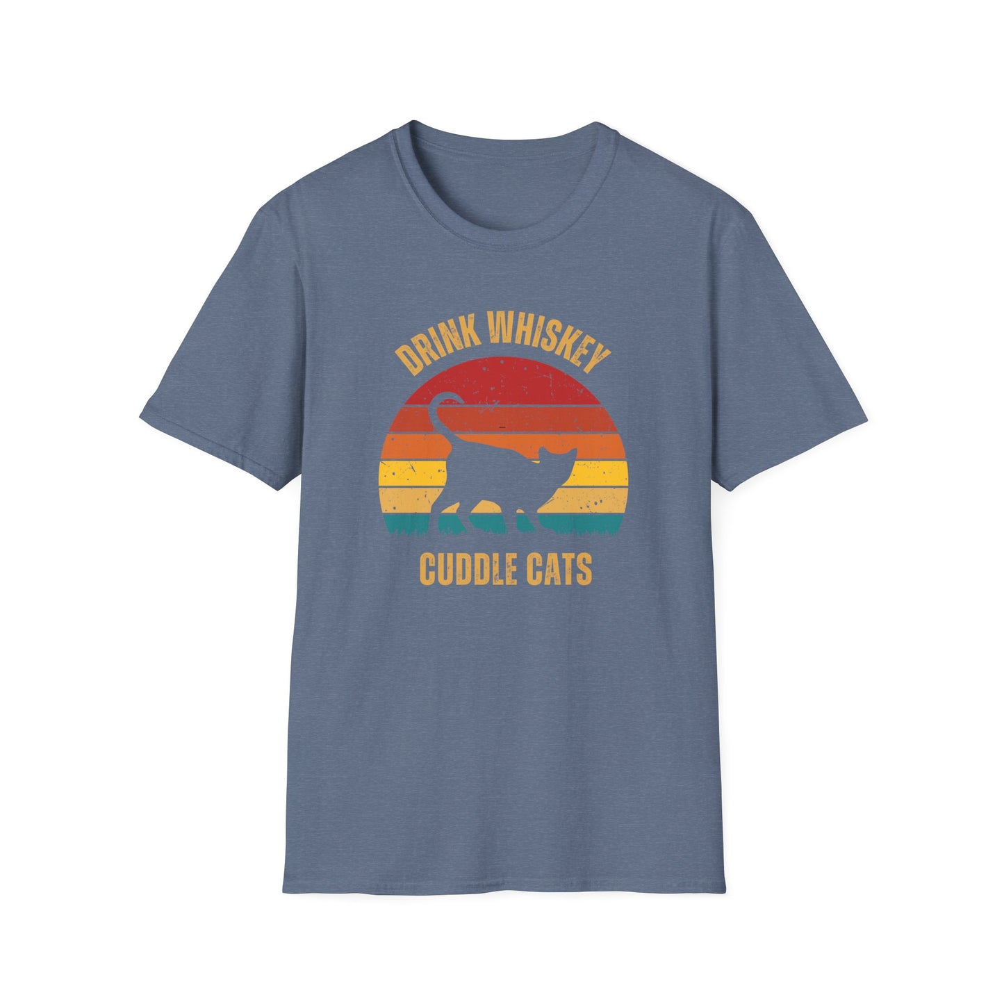Drink Whiskey Cuddle Cats, Whiskey drinker gift, Funny T-shirt