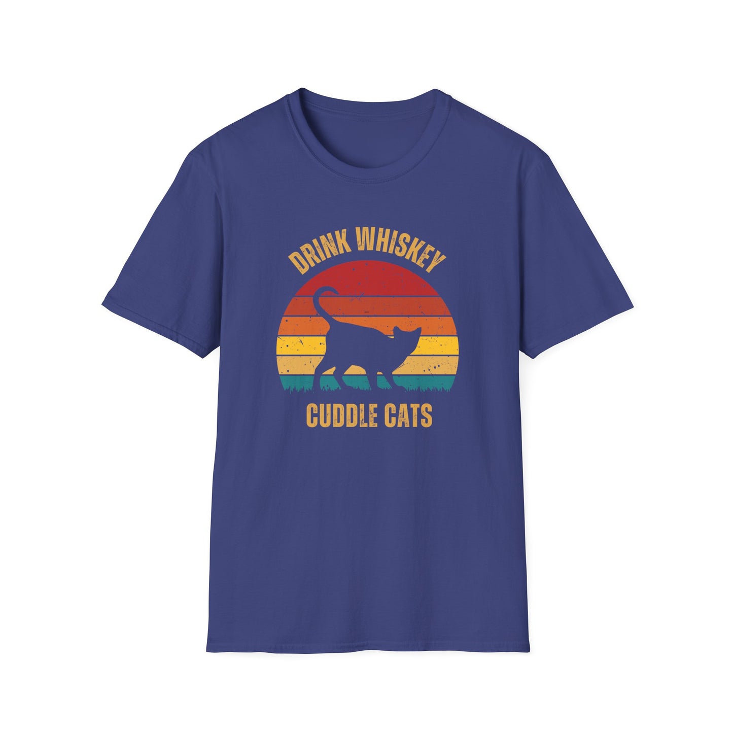 Drink Whiskey Cuddle Cats, Whiskey drinker gift, Funny T-shirt
