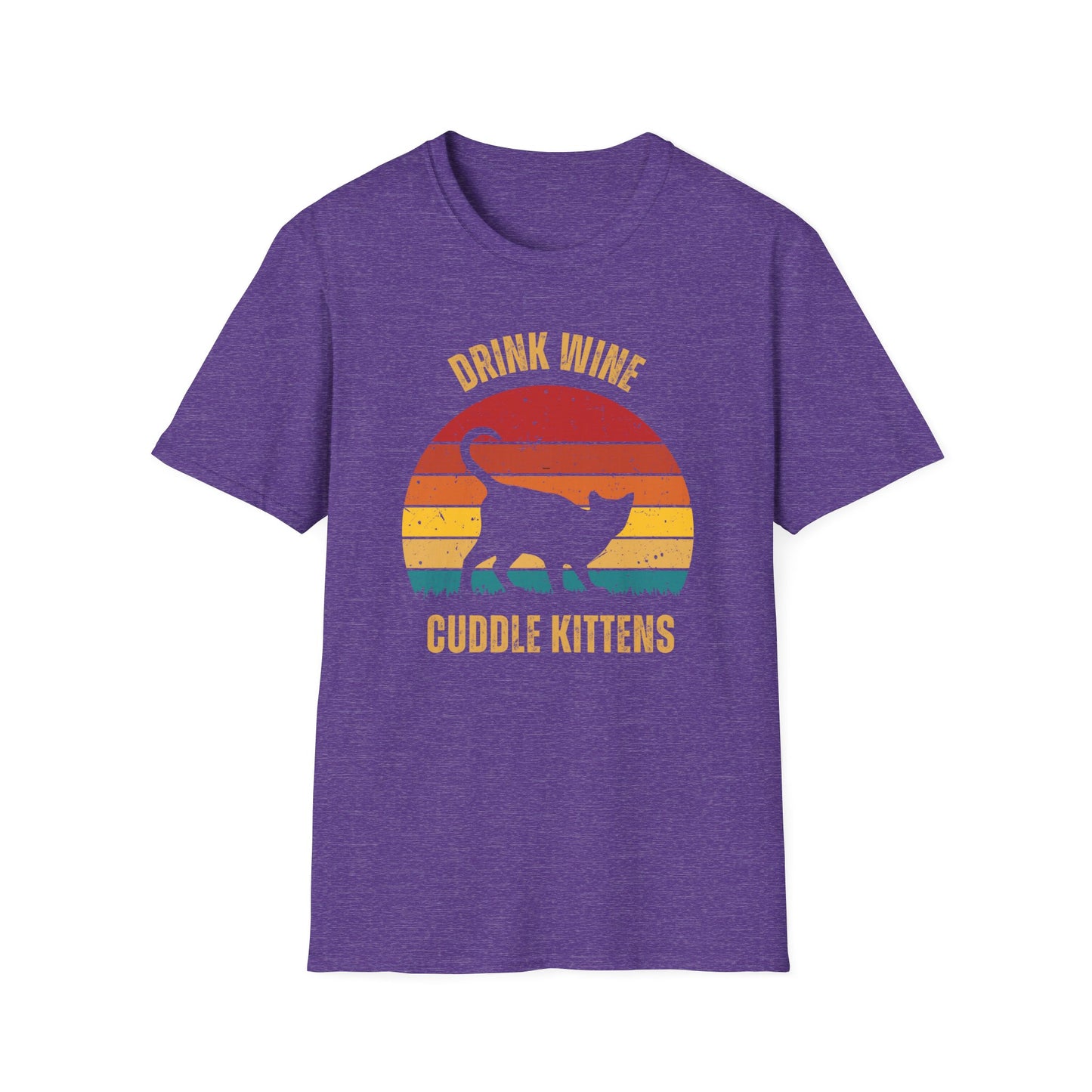 Drink Wine Cuddle Kittens, girlfriend gift, boyfriend gift, mom gift, dad gift, cat tee, wine drinker gift, funny cat t-shirt