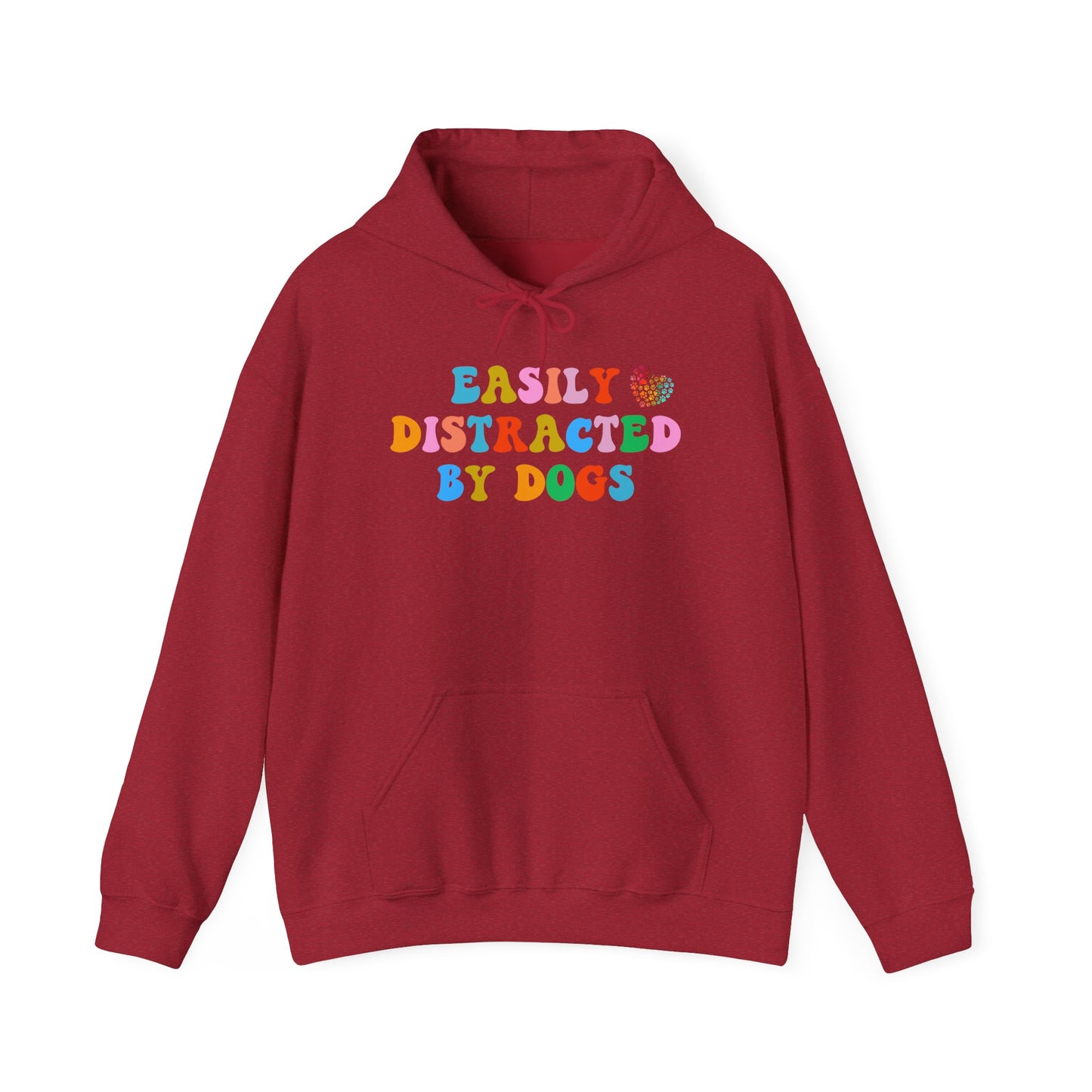 Easily Distracted By Dogs Unisex Heavy Blend™ Hoodie Sweatshirt, Dog Dad Hoodie, Momma Dog Hoodie, Funny Dog Hoodie, Gift for Dog Lover