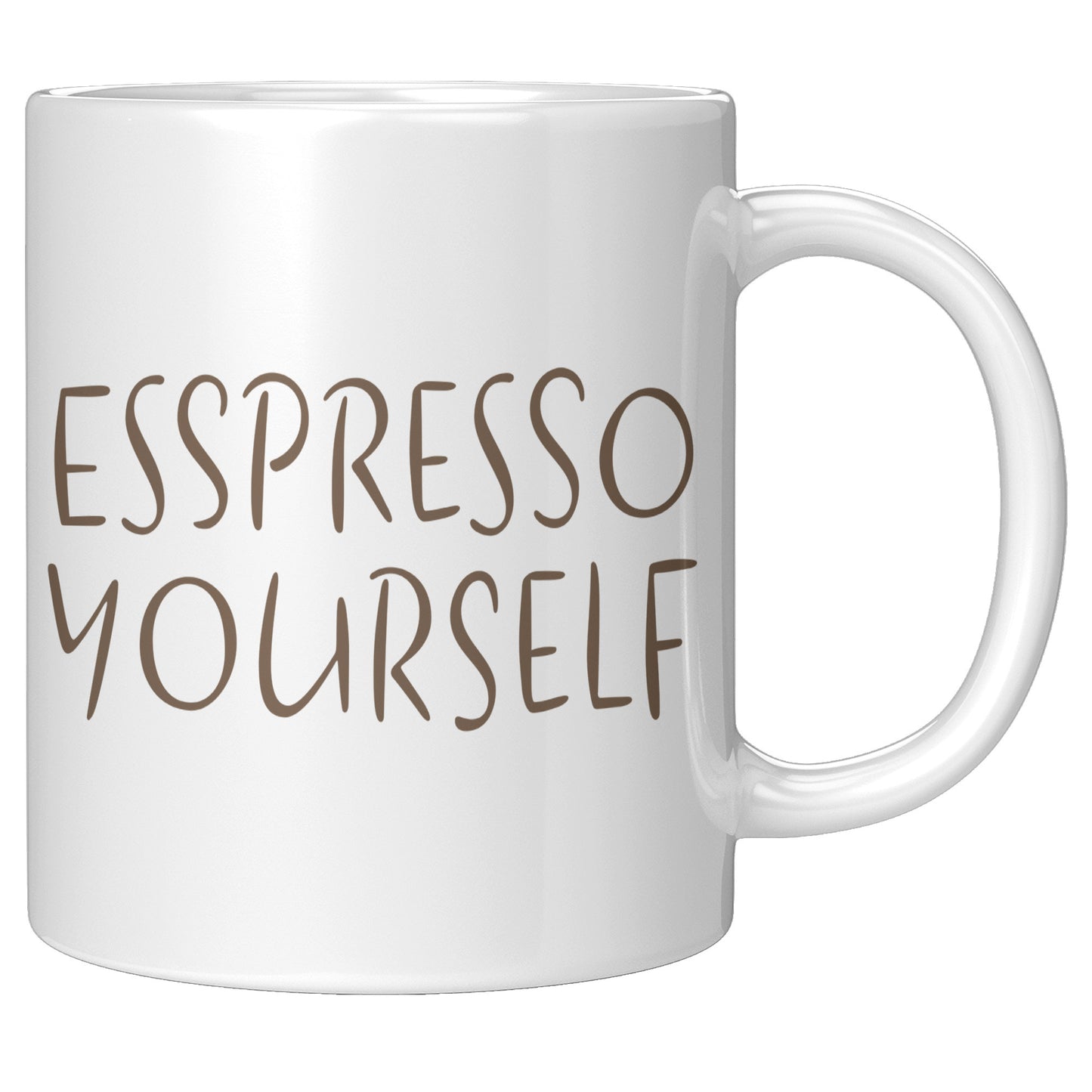 Espresso Yourself 11oz White Mug, Coffee Drinker Gift, Espresso Lover Gift