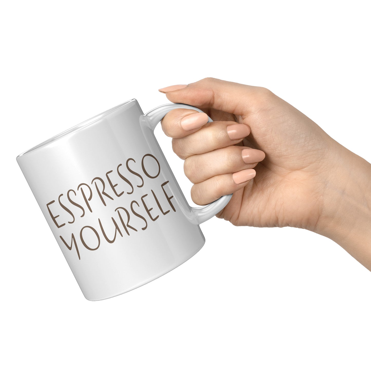 Espresso Yourself 11oz White Mug, Coffee Drinker Gift, Espresso Lover Gift