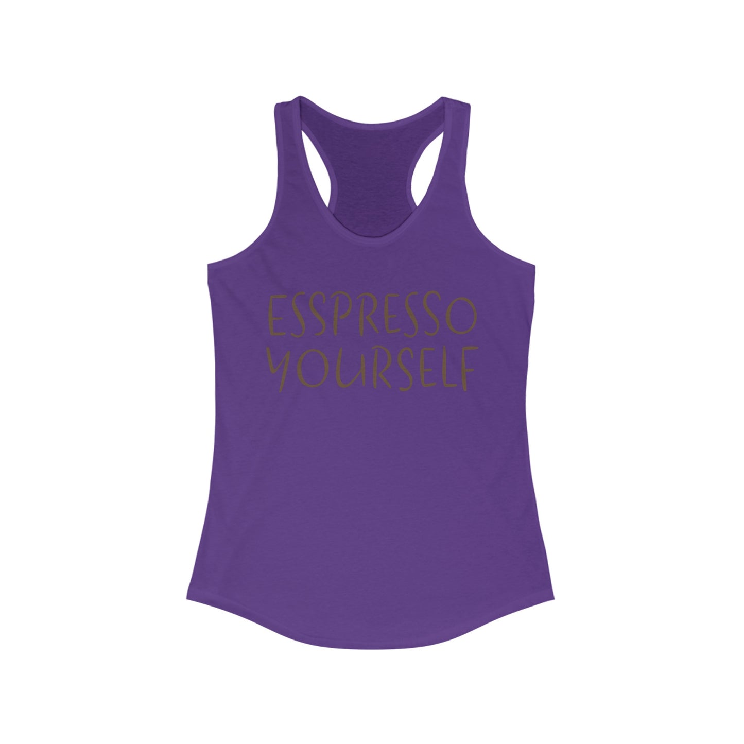 Espresso Yourself Coffee Racerback Tank, Coffee Gift, Coffee Lover Gift, Coffee Drinker Gift, Mom Gift, Girlfriend Gift