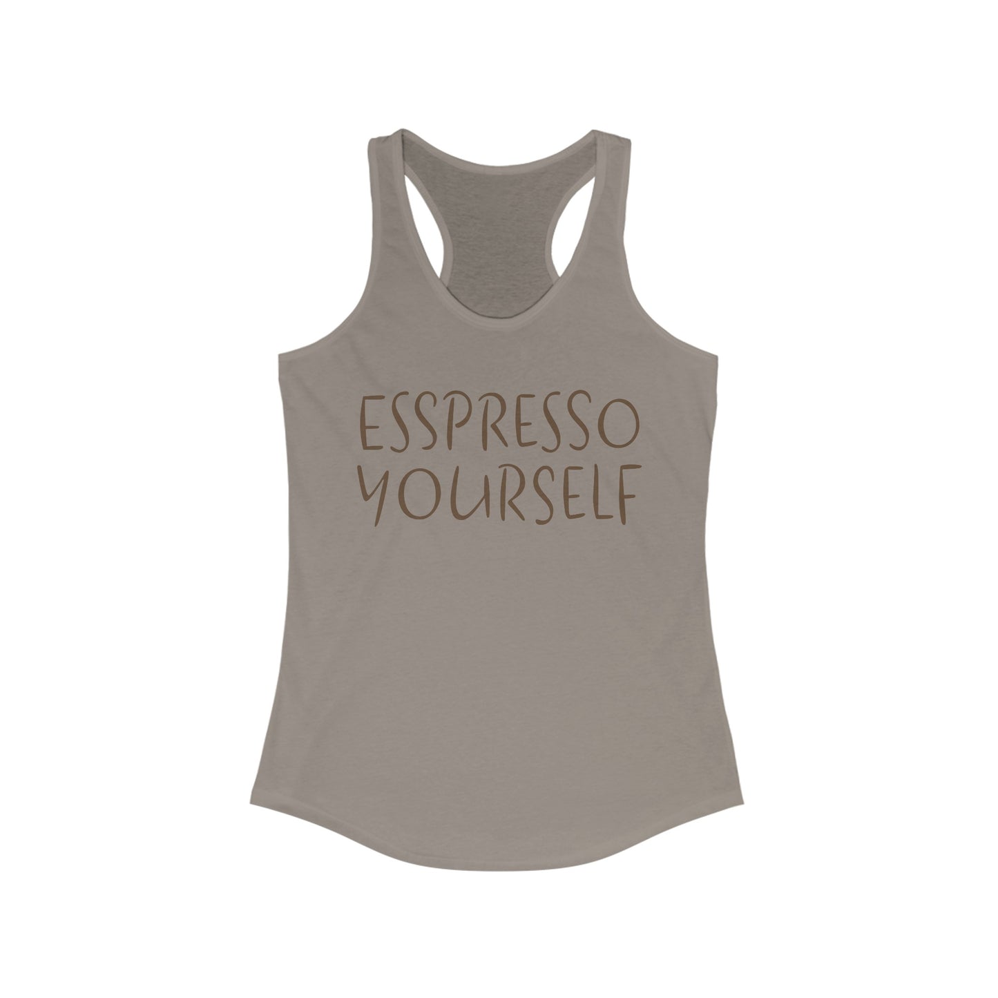 Espresso Yourself Coffee Racerback Tank, Coffee Gift, Coffee Lover Gift, Coffee Drinker Gift, Mom Gift, Girlfriend Gift