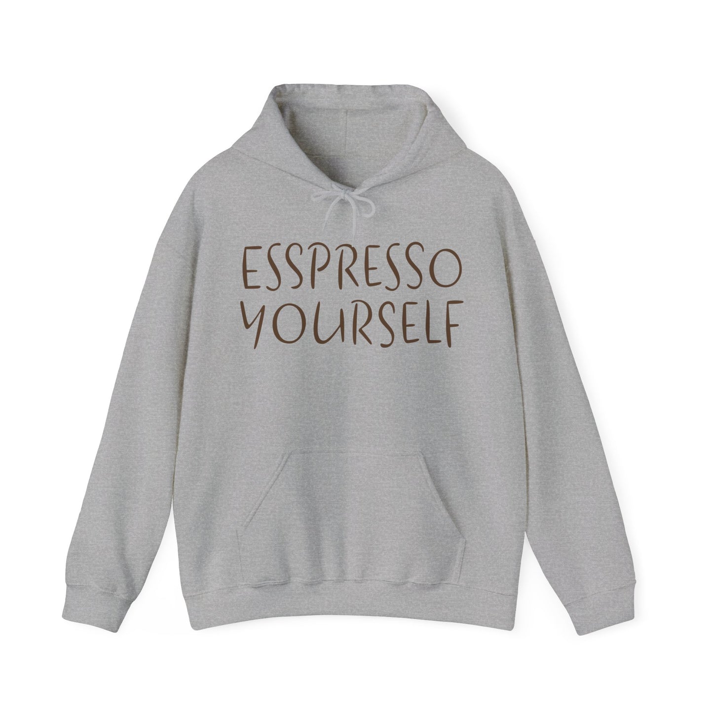 Espresso Yourself Coffee Unisex Heavy Blend™ Hooded Sweatshirt, Coffee Gift, Coffee Lover Gift, Coffee Drinker Gift, Mom Gift, Dad Gift, Boyfriend Gift, Girlfriend Gift