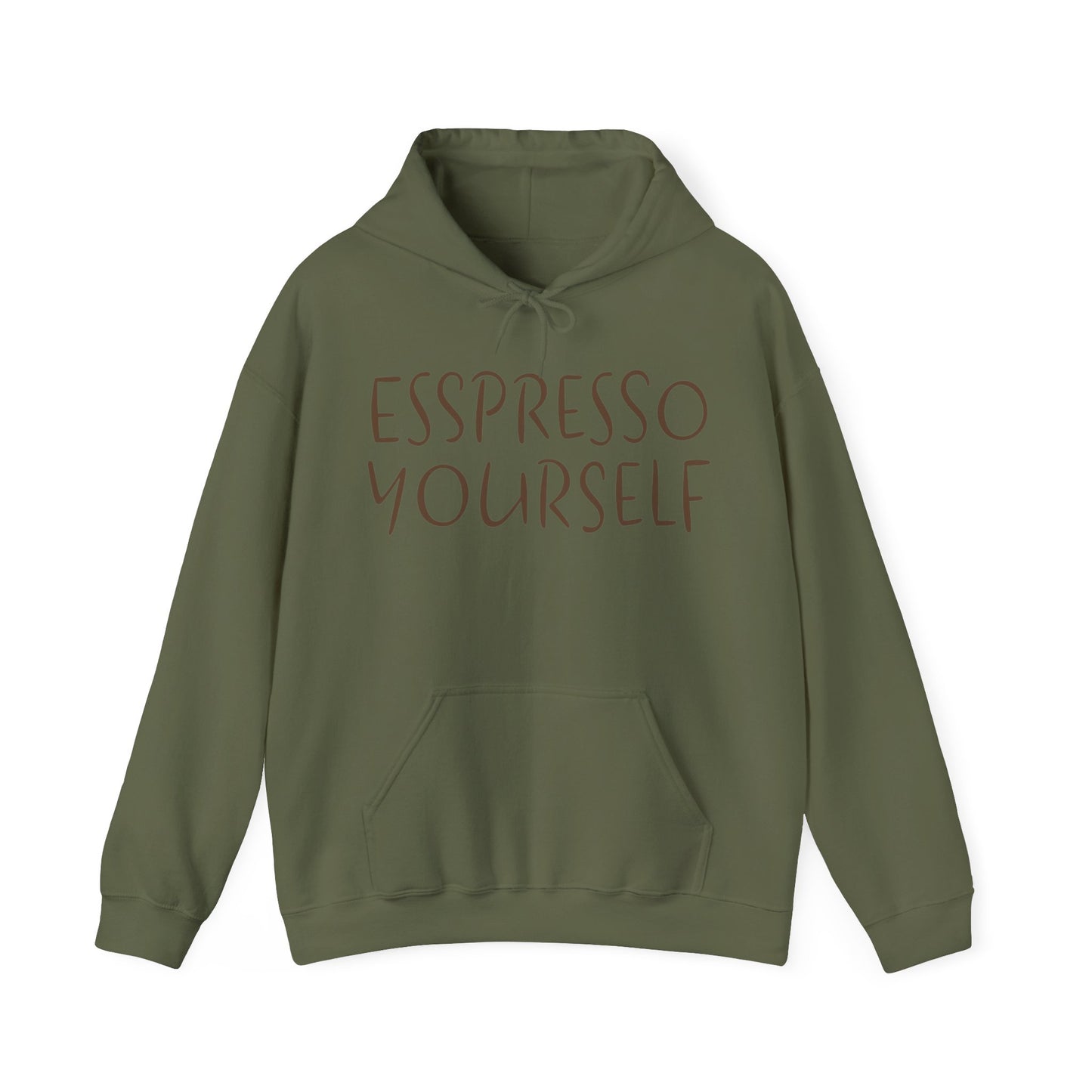 Espresso Yourself Coffee Unisex Heavy Blend™ Hooded Sweatshirt, Coffee Gift, Coffee Lover Gift, Coffee Drinker Gift, Mom Gift, Dad Gift, Boyfriend Gift, Girlfriend Gift