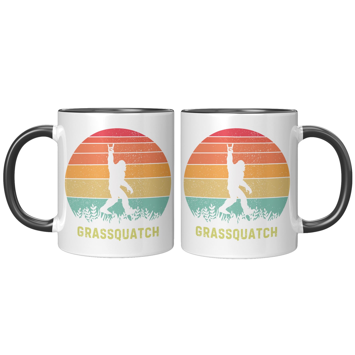 Grassquatch 11oz Accent Mug, Bluegrass Mug, Sasquatch Lover Gift, Funny Mug