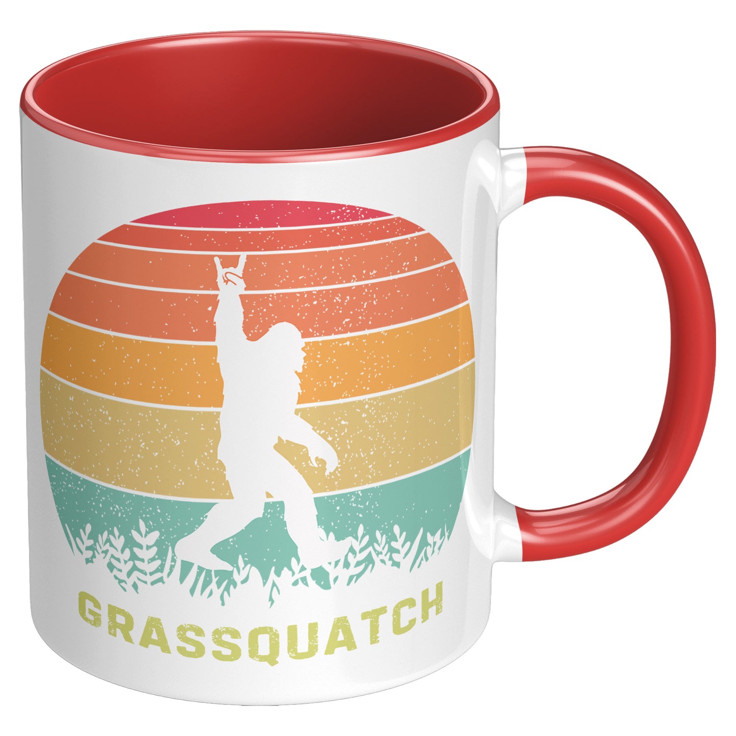 Grassquatch 11oz Accent Mug, Bluegrass Mug, Sasquatch Lover Gift, Funny Mug