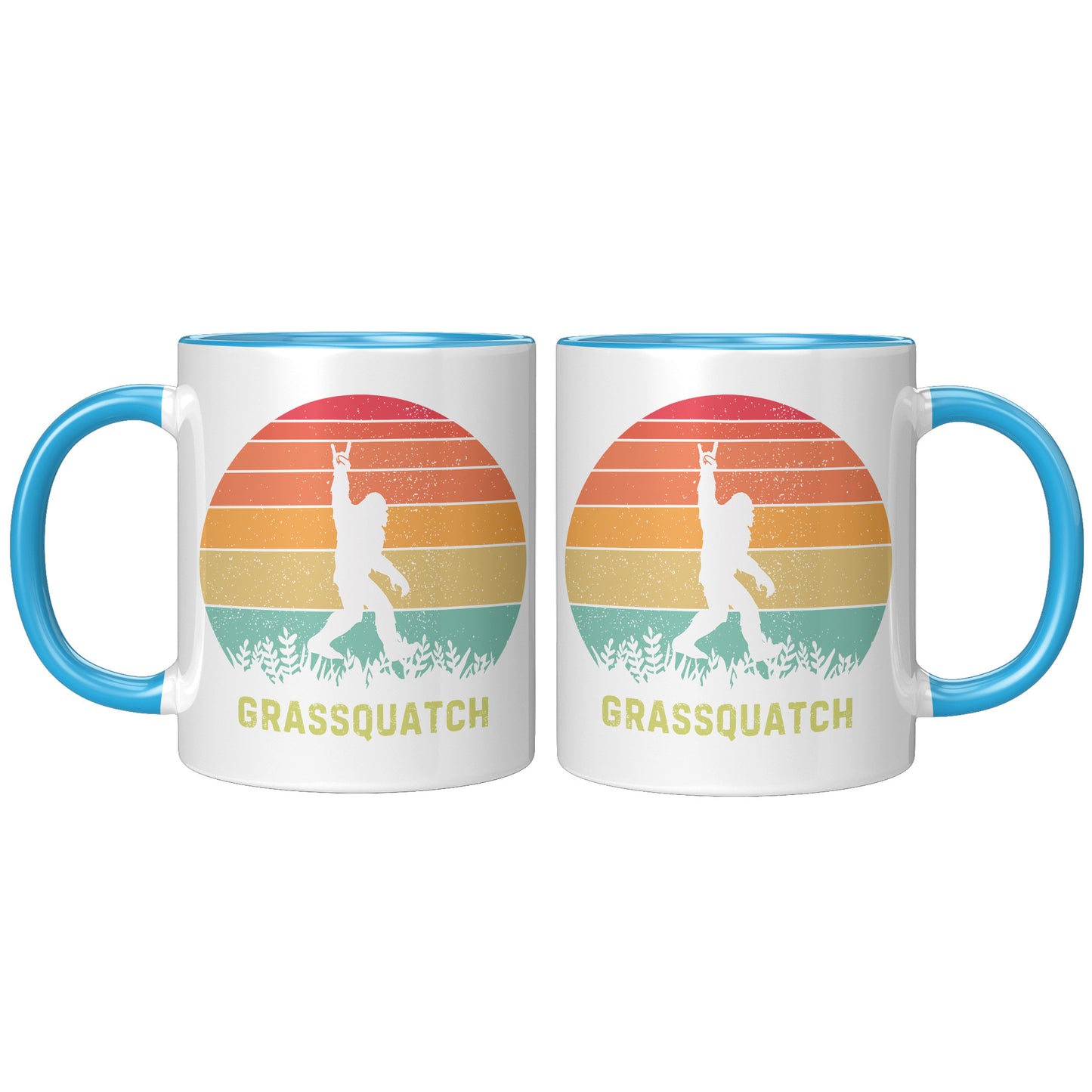 Grassquatch 11oz Accent Mug, Bluegrass Mug, Sasquatch Lover Gift, Funny Mug