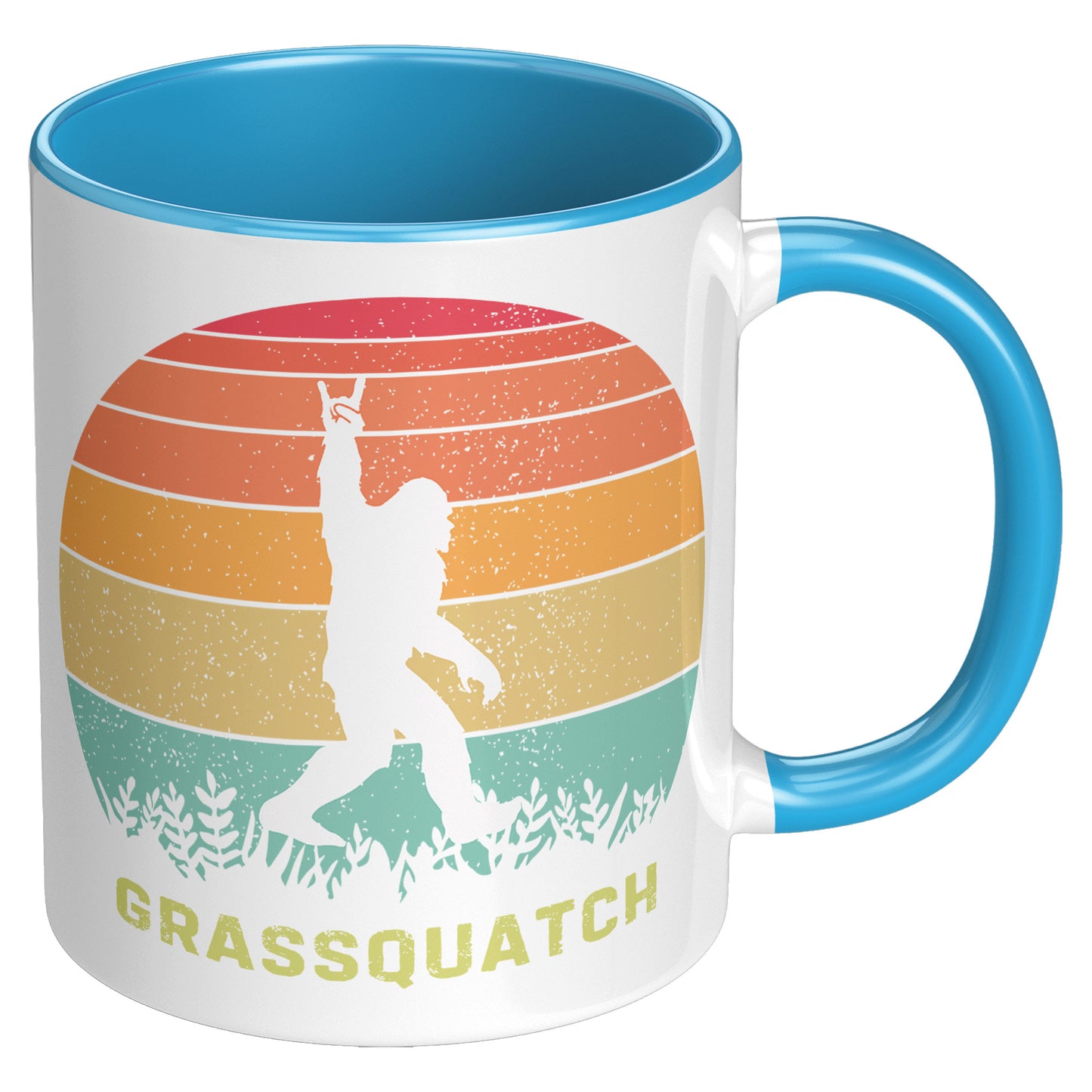 Grassquatch 11oz Accent Mug, Bluegrass Mug, Sasquatch Lover Gift, Funny Mug