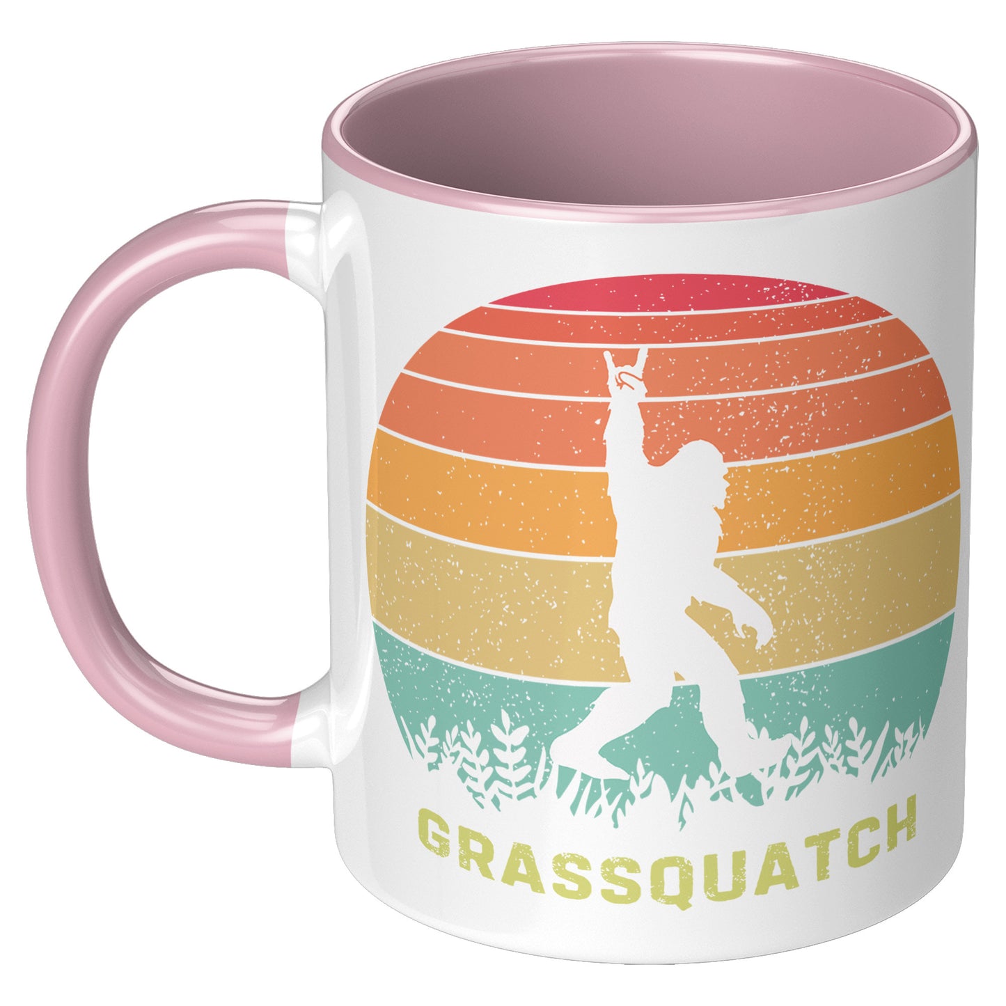 Grassquatch 11oz Accent Mug, Bluegrass Mug, Sasquatch Lover Gift, Funny Mug
