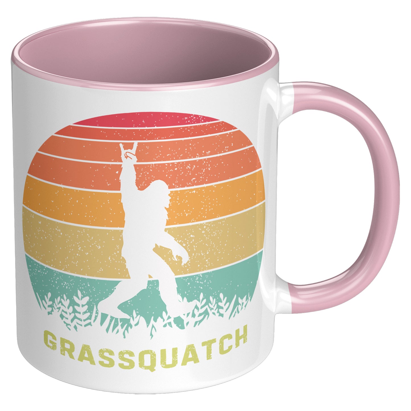 Grassquatch 11oz Accent Mug, Bluegrass Mug, Sasquatch Lover Gift, Funny Mug