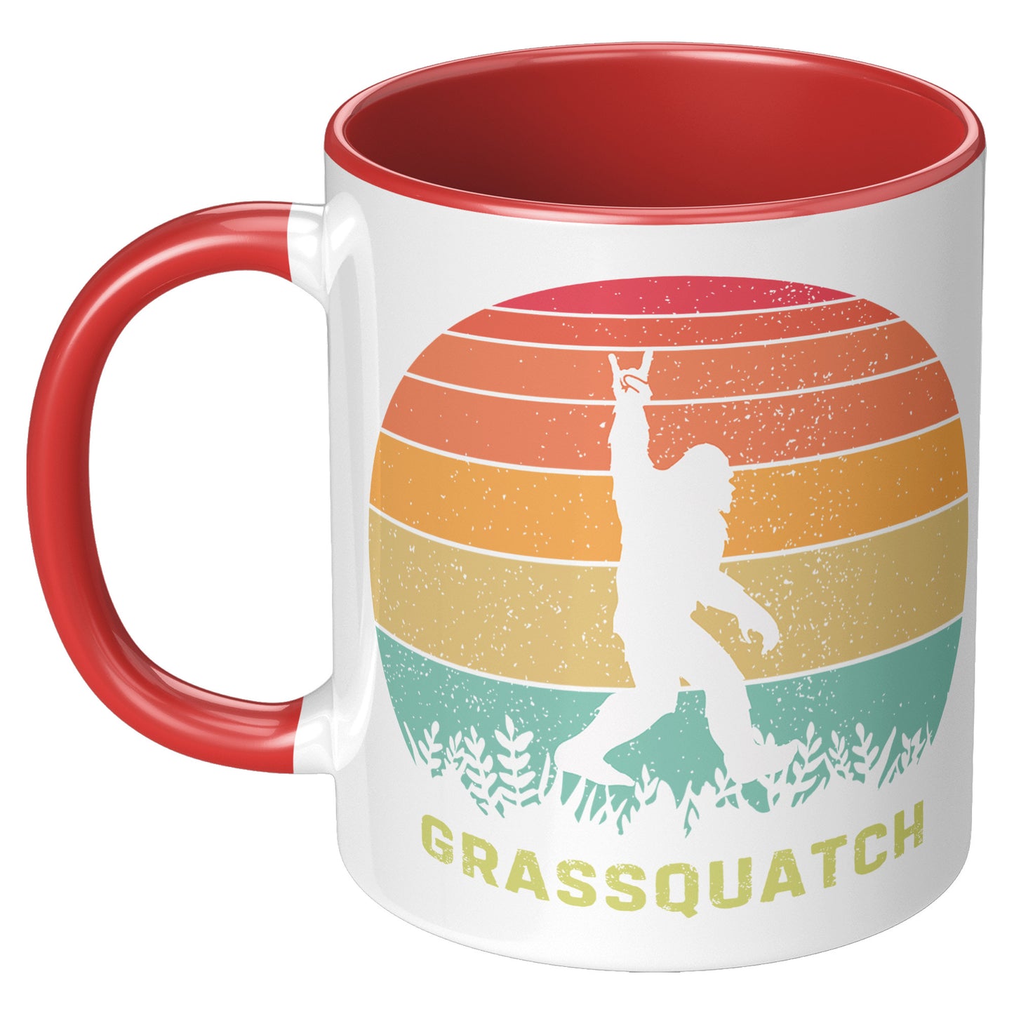 Grassquatch 11oz Accent Mug, Bluegrass Mug, Sasquatch Lover Gift, Funny Mug