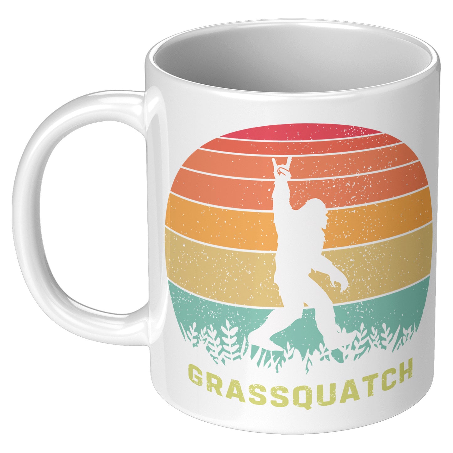 Grassquatch 11oz Mug, Bluegrass Mug, Sasquatch Lover Gift, Funny Mug