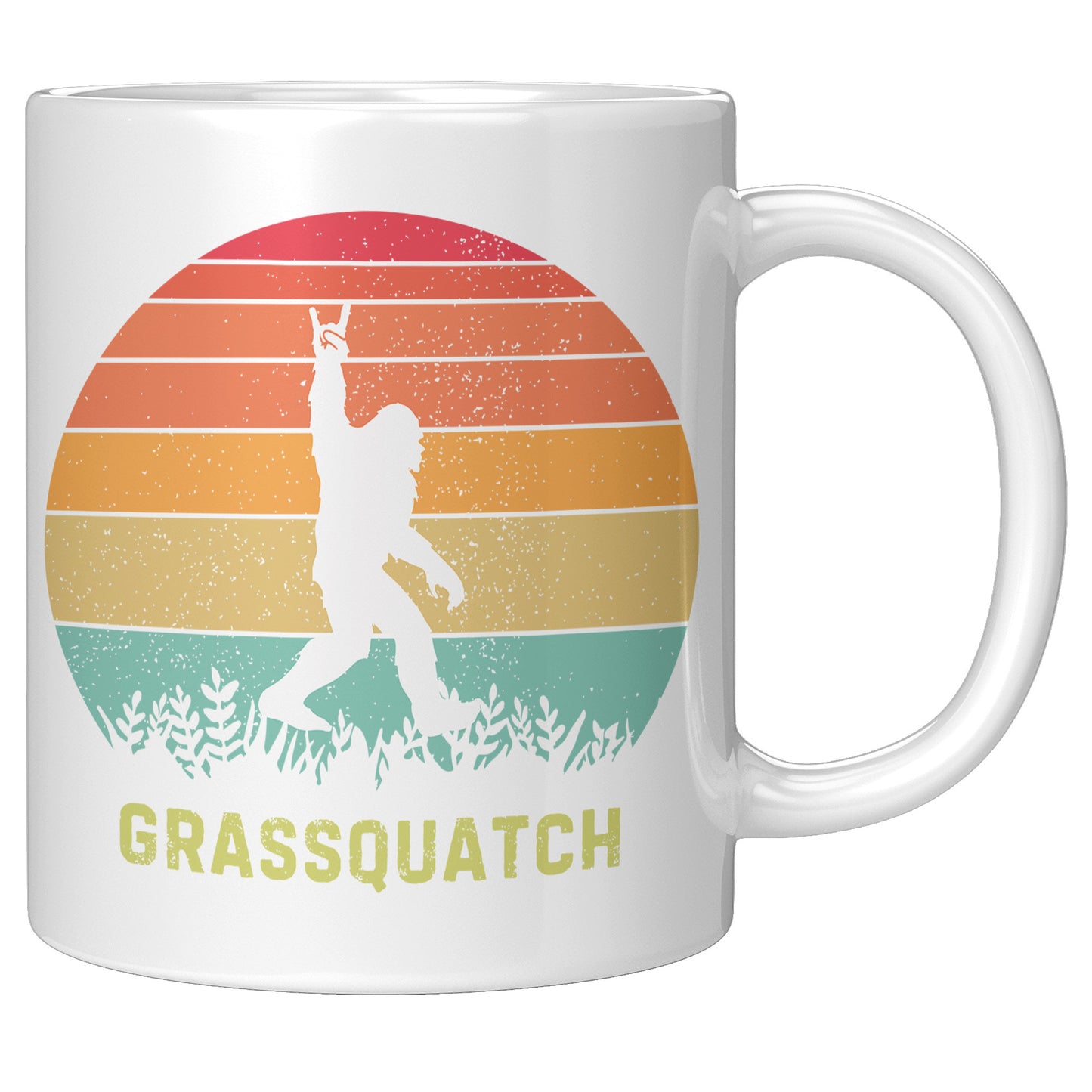 Grassquatch 11oz Mug, Bluegrass Mug, Sasquatch Lover Gift, Funny Mug