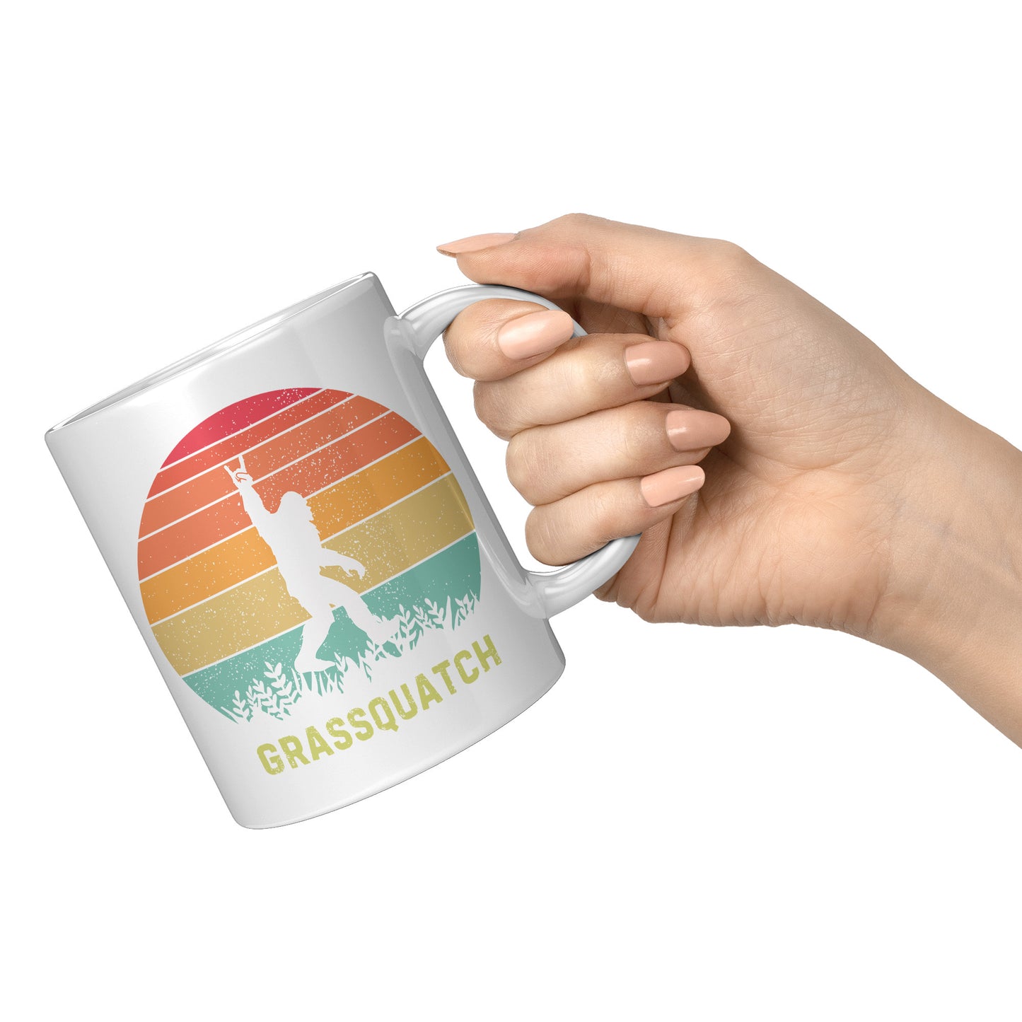 Grassquatch 11oz Mug, Bluegrass Mug, Sasquatch Lover Gift, Funny Mug