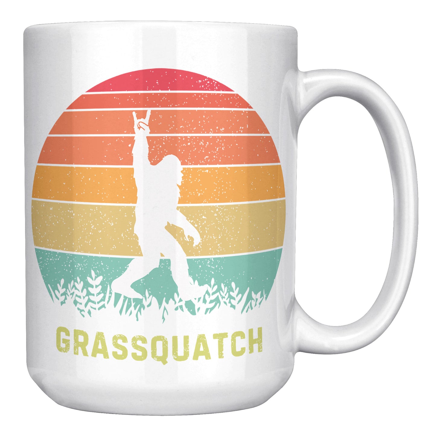 Grassquatch 15oz Mug, Bluegrass Mug, Sasquatch Lover Gift, Funny Mug