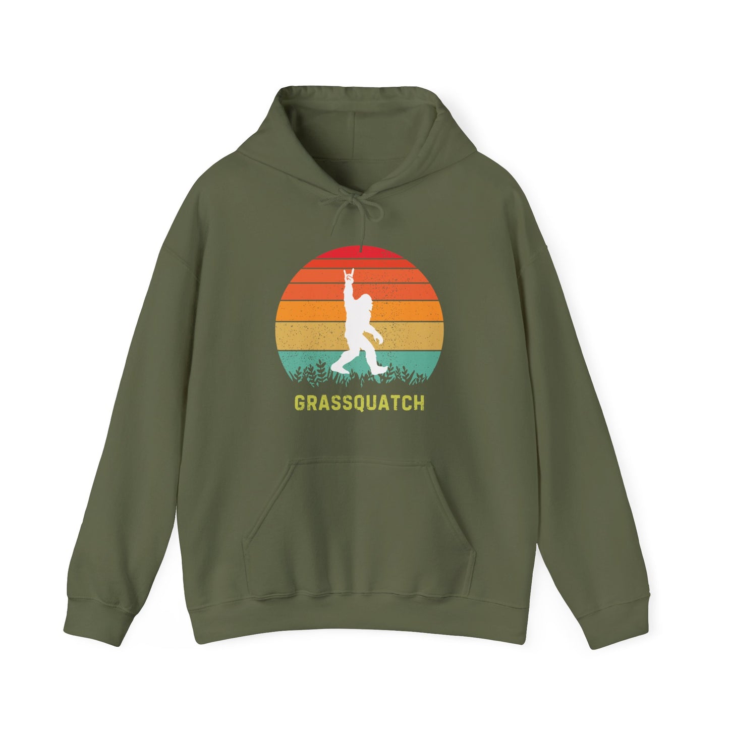 Grassquatch Unisex Heavy Blend™ Hoodie Sweatshirt, Bluegrass Hoodie, Sasquatch Lover Gift, Funny Sweatshirt, Music Lover Gift