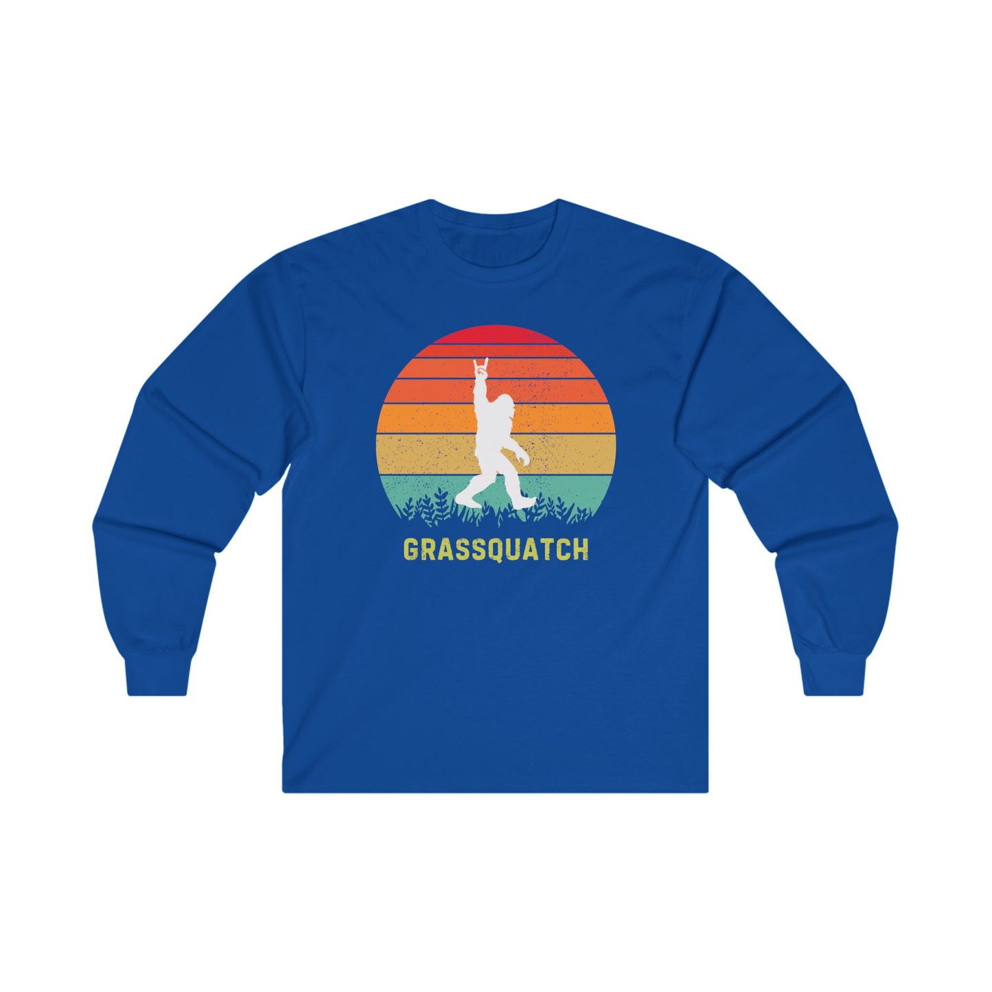 Grassquatch Unisex Ultra Cotton Long Sleeve T-shirt, Bluegrass T-shirt, Sasquatch Lover Gift, Music Lover Gift
