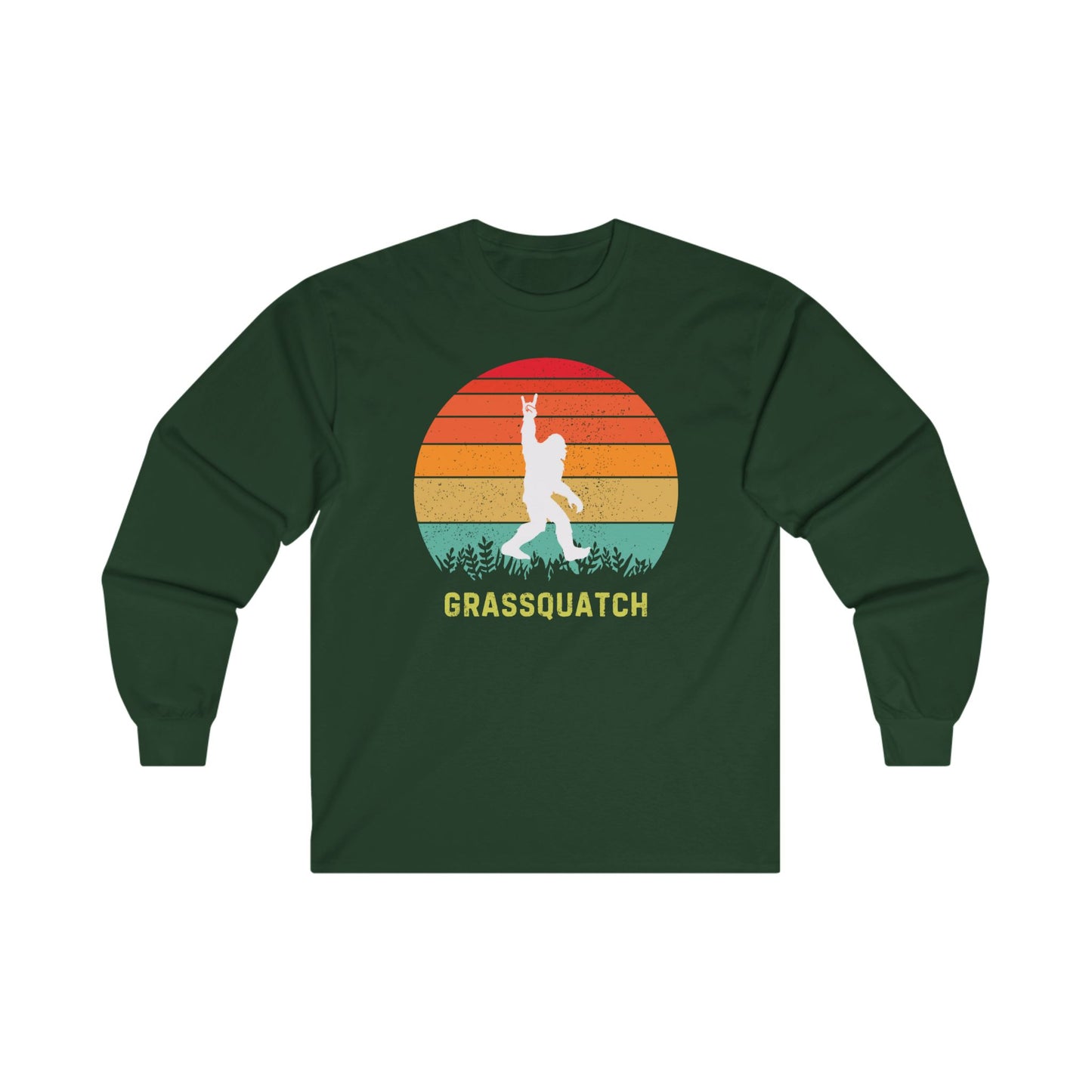 Grassquatch Unisex Ultra Cotton Long Sleeve T-shirt, Bluegrass T-shirt, Sasquatch Lover Gift, Music Lover Gift