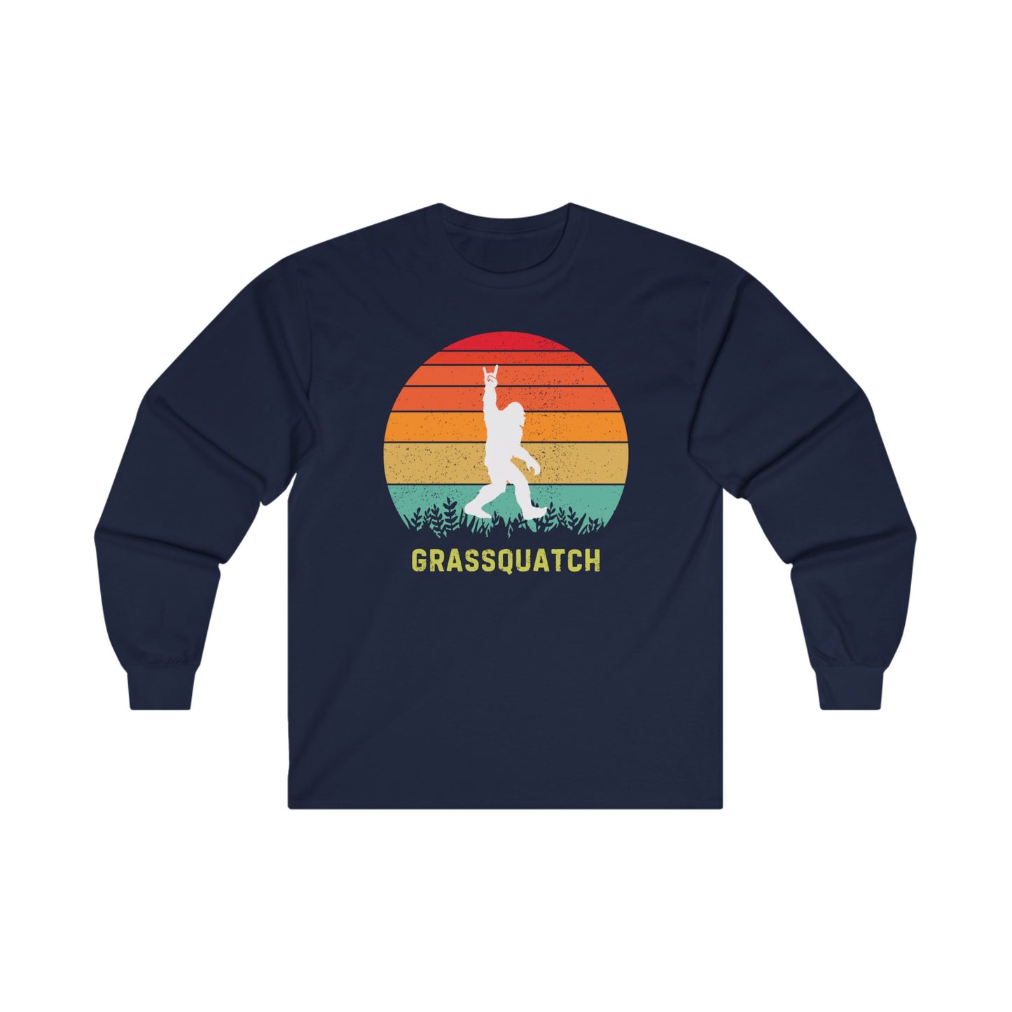 Grassquatch Unisex Ultra Cotton Long Sleeve T-shirt, Bluegrass T-shirt, Sasquatch Lover Gift, Music Lover Gift