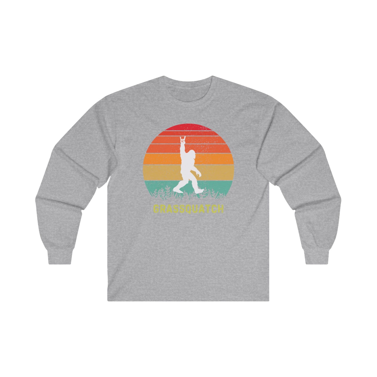 Grassquatch Unisex Ultra Cotton Long Sleeve T-shirt, Bluegrass T-shirt, Sasquatch Lover Gift, Music Lover Gift