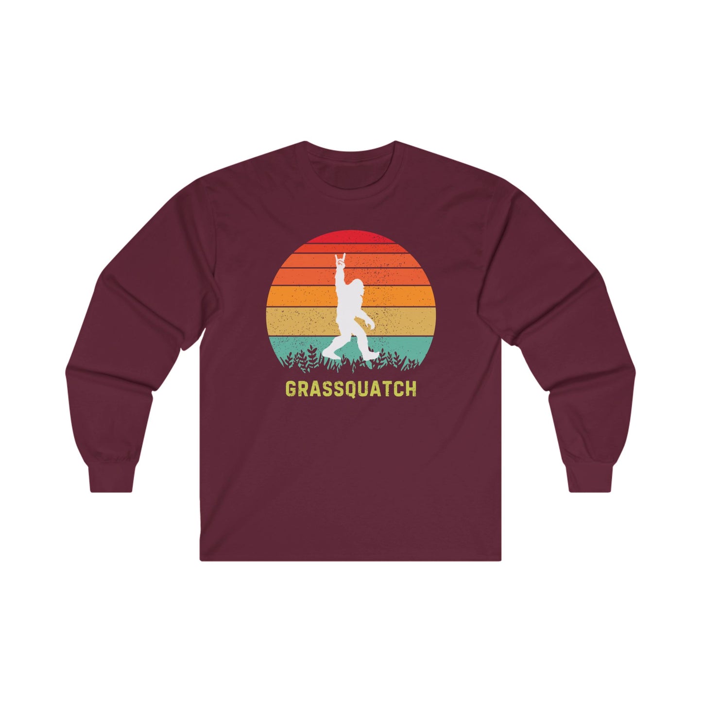 Grassquatch Unisex Ultra Cotton Long Sleeve T-shirt, Bluegrass T-shirt, Sasquatch Lover Gift, Music Lover Gift