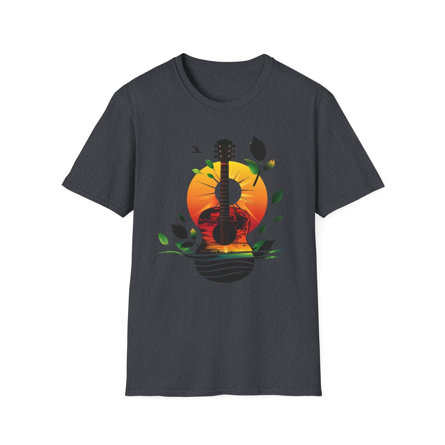 Guitar Sunset T-shirt, Music Lover Gift, Festival Tee, Boyfriend Gift, Girlfriend Gift, Music Instrument