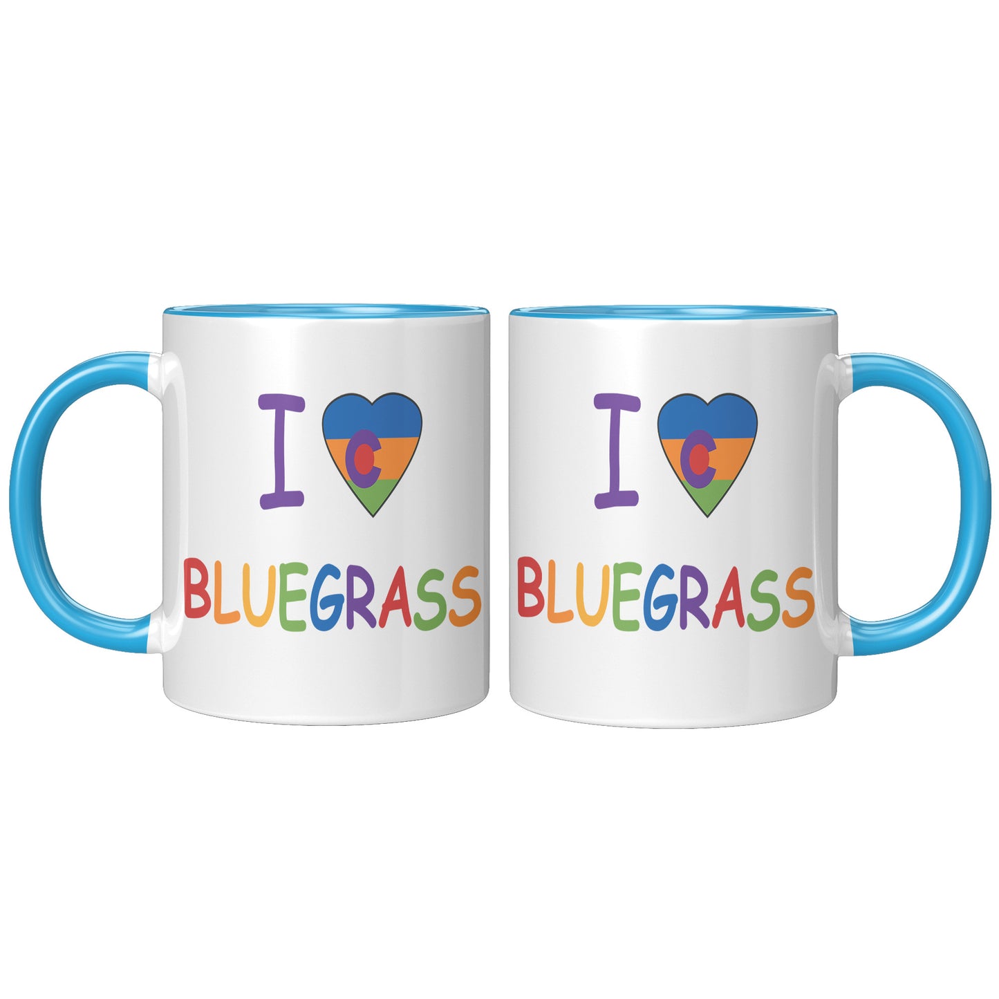 I Colorado Heart Bluegrass Pride 11oz Accent Mug